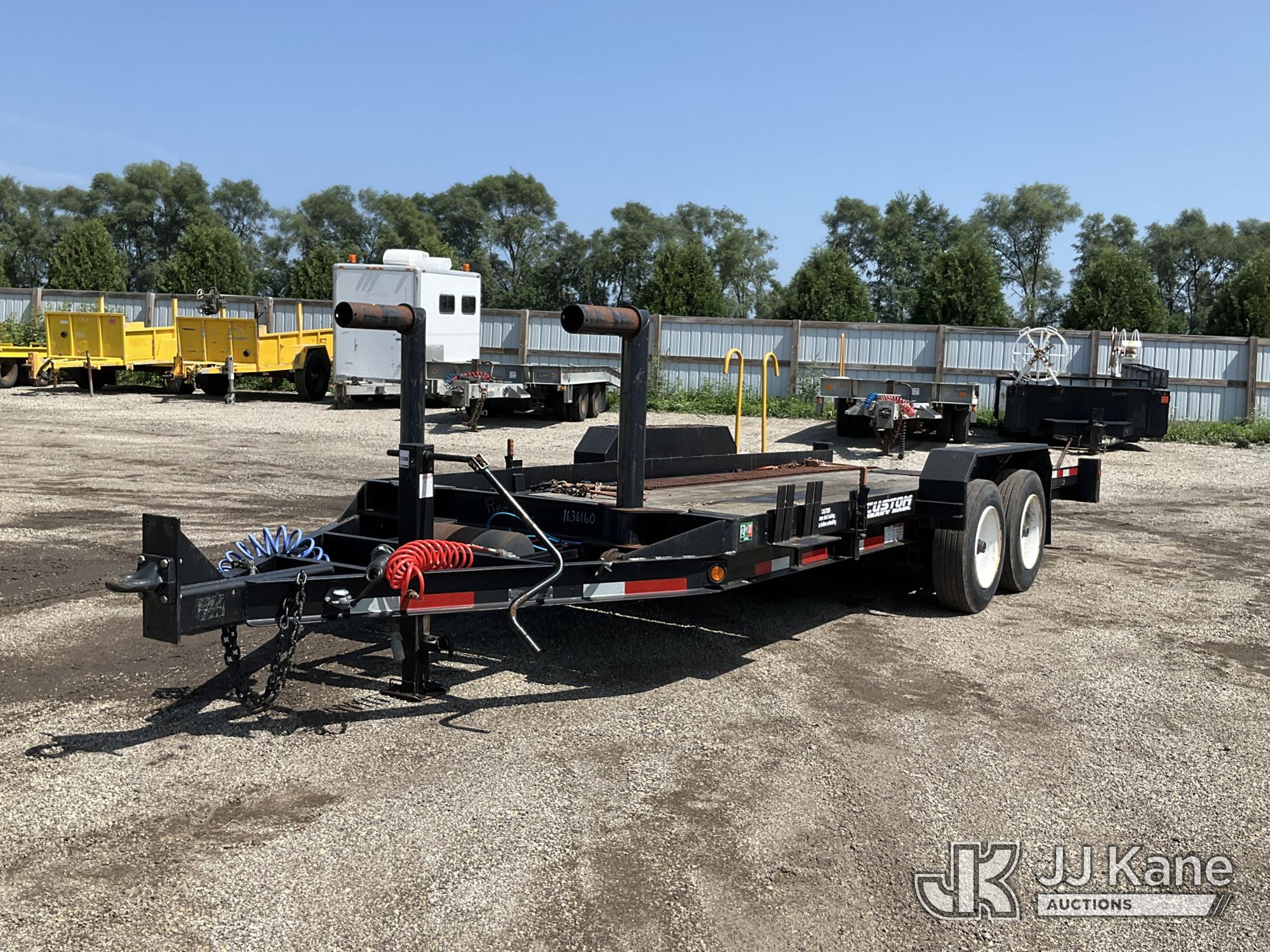 2018 Lucon 7T192TBWAH T/A Tilt Bed Tagalong Equipment Trailer, Over All- 25 Ft Level Deck- 18 Ft Between Wheels- 82 in