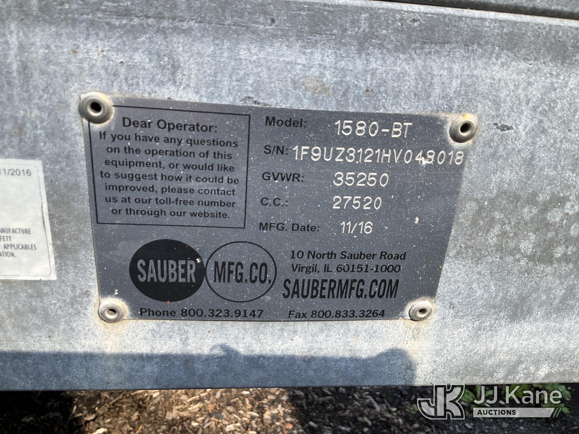 2017 Sauber 1580-BT GALVANIZED