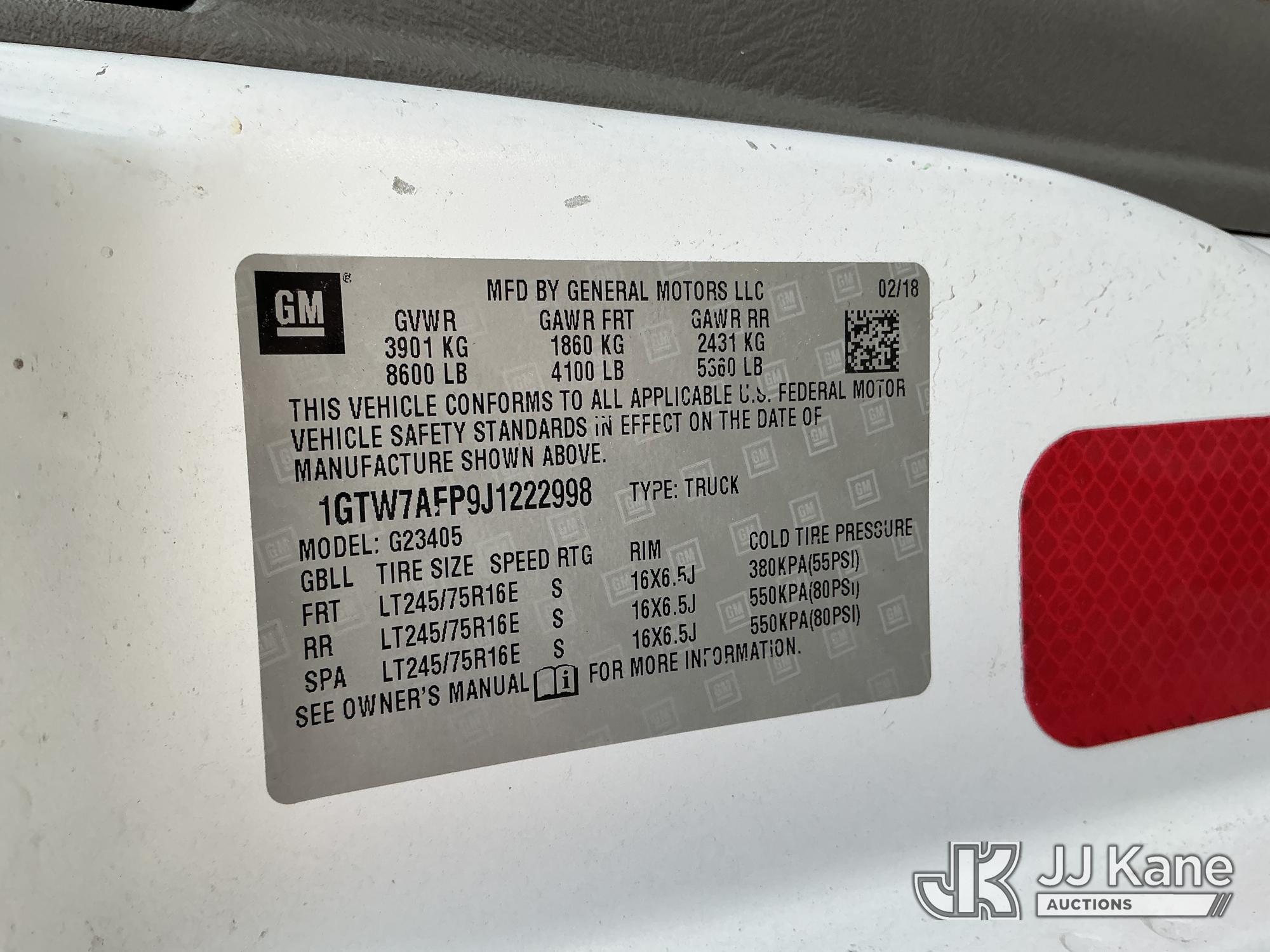 2018 GMC SAVANA G2500