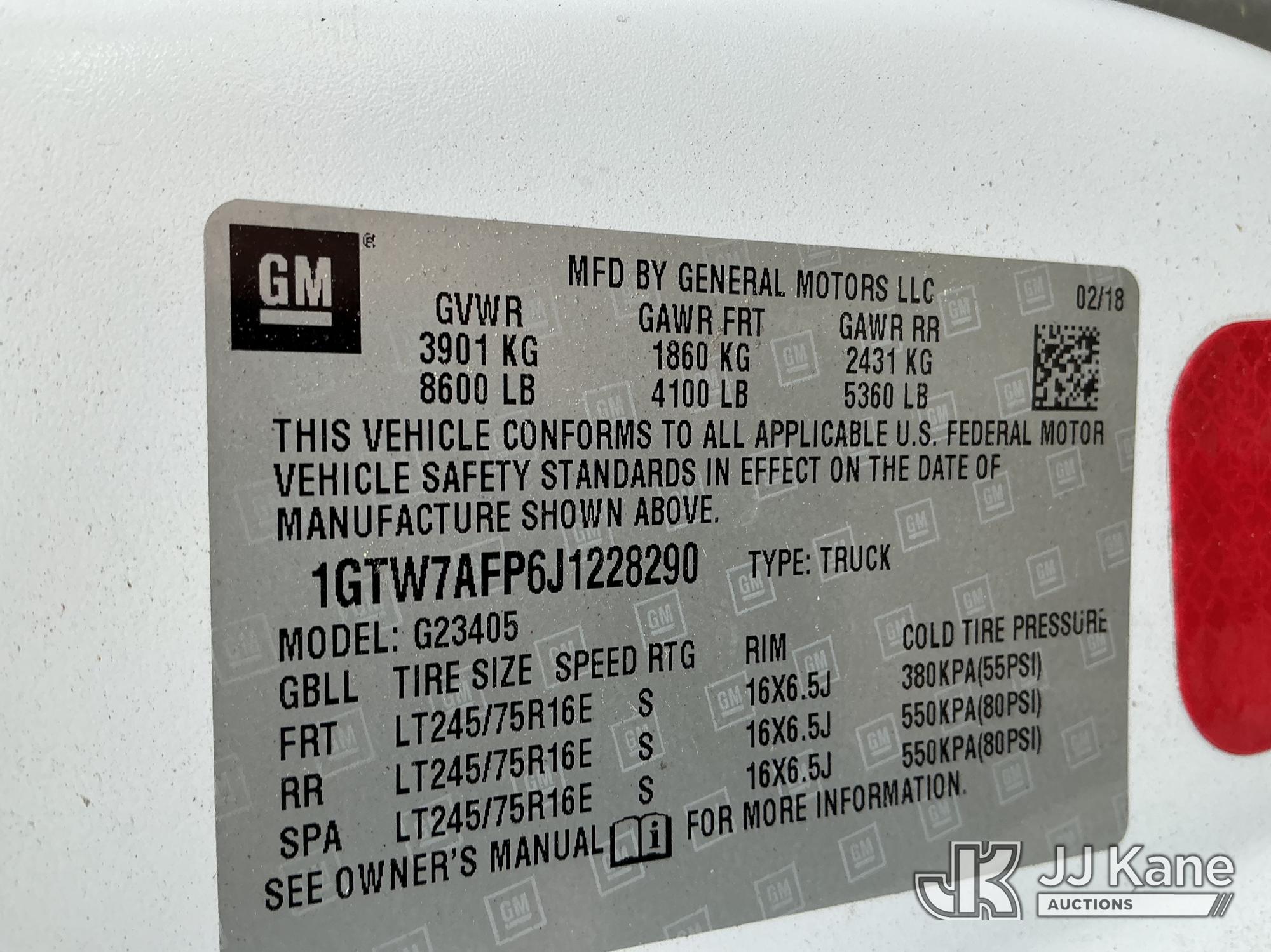 2018 GMC SAVANA G2500