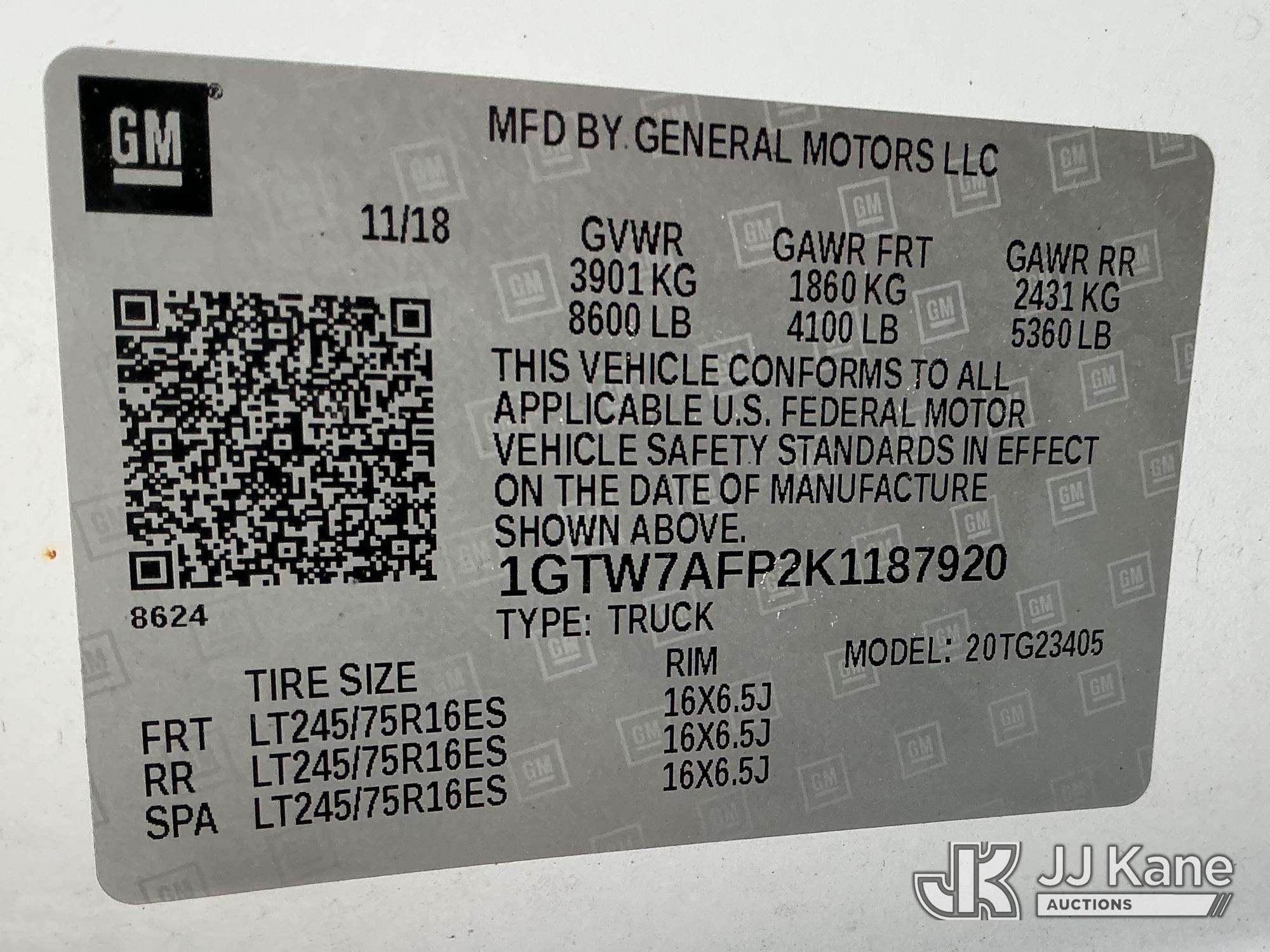 2019 GMC SAVANA G2500
