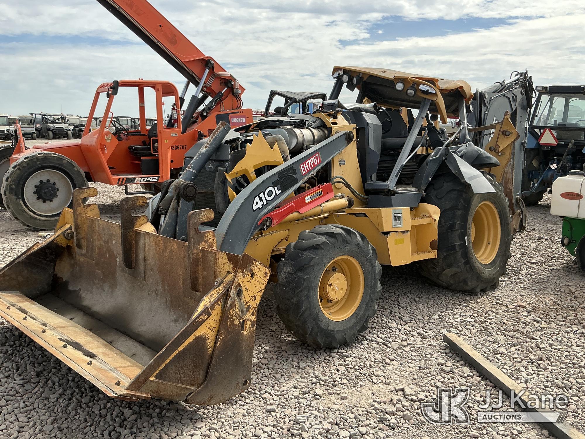 2015 John Deere 410L Tractor Loader Extendahoe