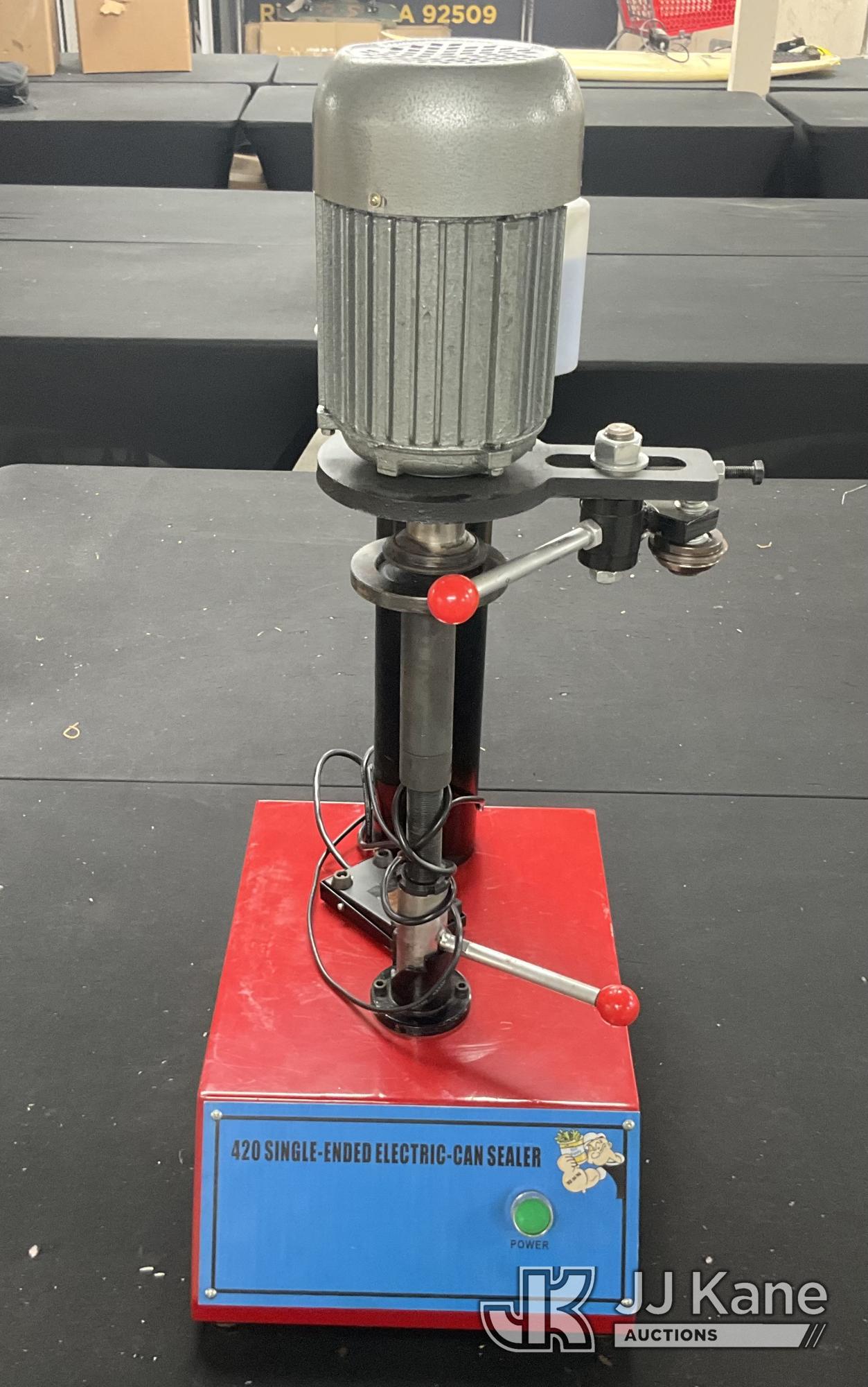 420 Single Ended Electric Can Sealer (Used) NOTE: This unit is being sold AS IS/WHERE IS via Timed Auction and is located in Jurupa Valley