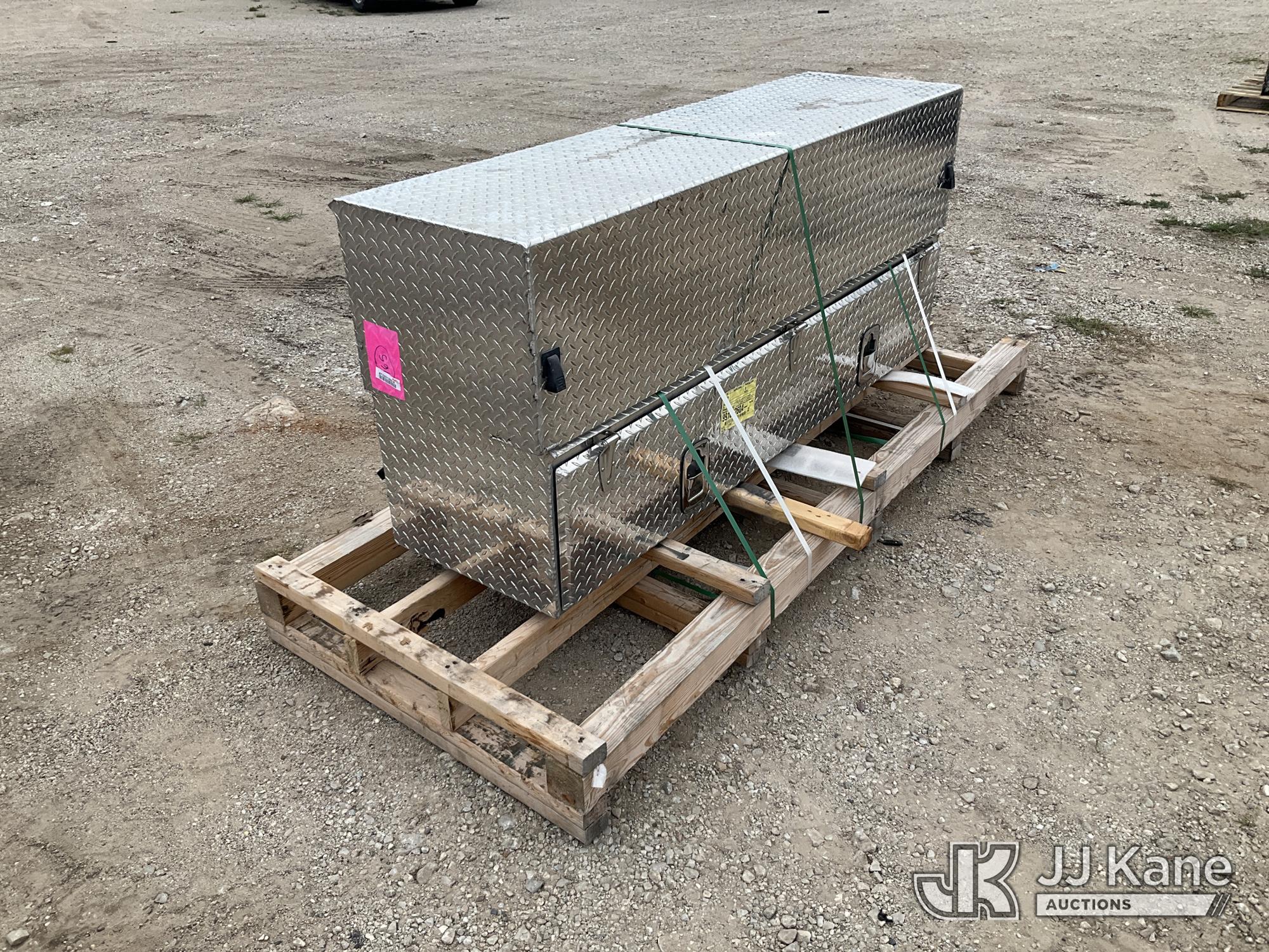 (2) Aluminum diamond-plate side-opening truck/tool storage box