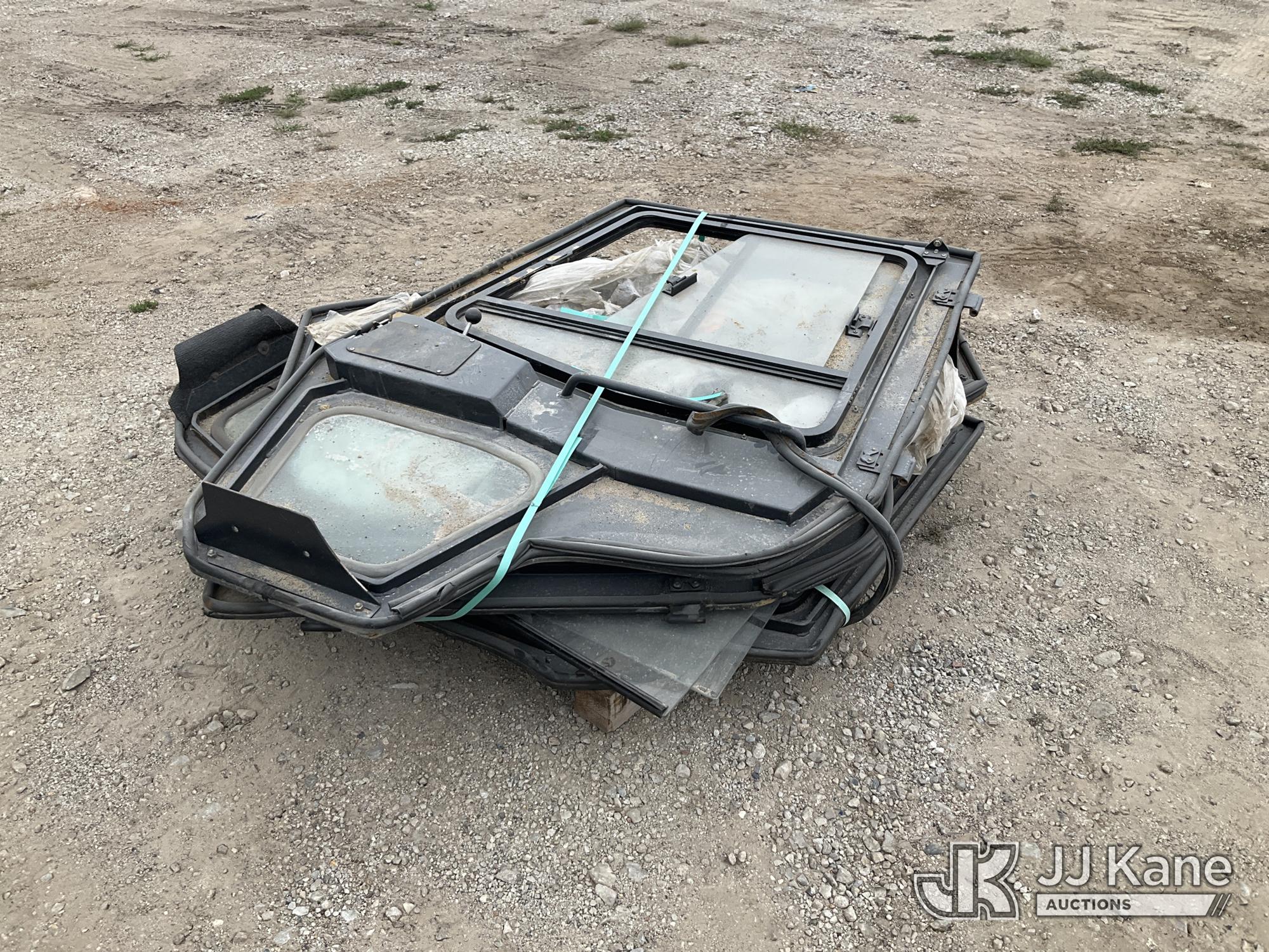 (4) Heavy Equipment Cab Door & Window Assemblies w/ Glass