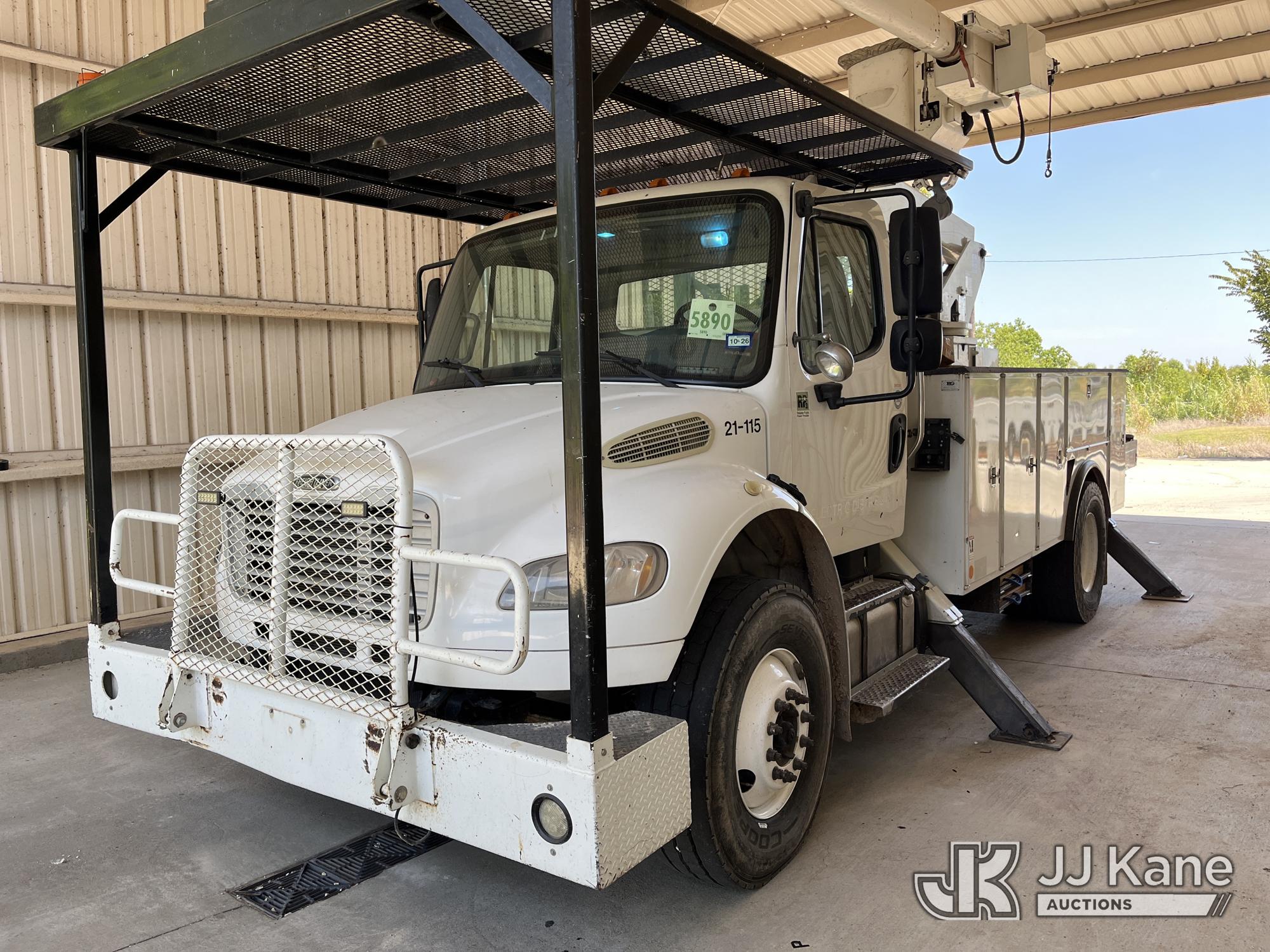 HiRanger 5TC-55, Material Handling Bucket Truck rear mounted on 2014 Freightliner M2 106 Utility Truck, Utility Company Owned & Maintained