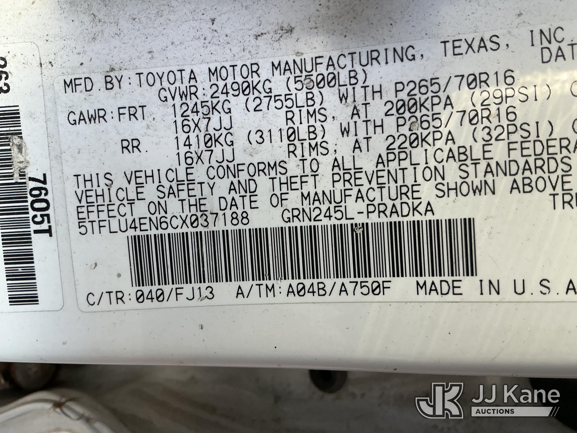 2012 Toyota Tacoma 4x4
