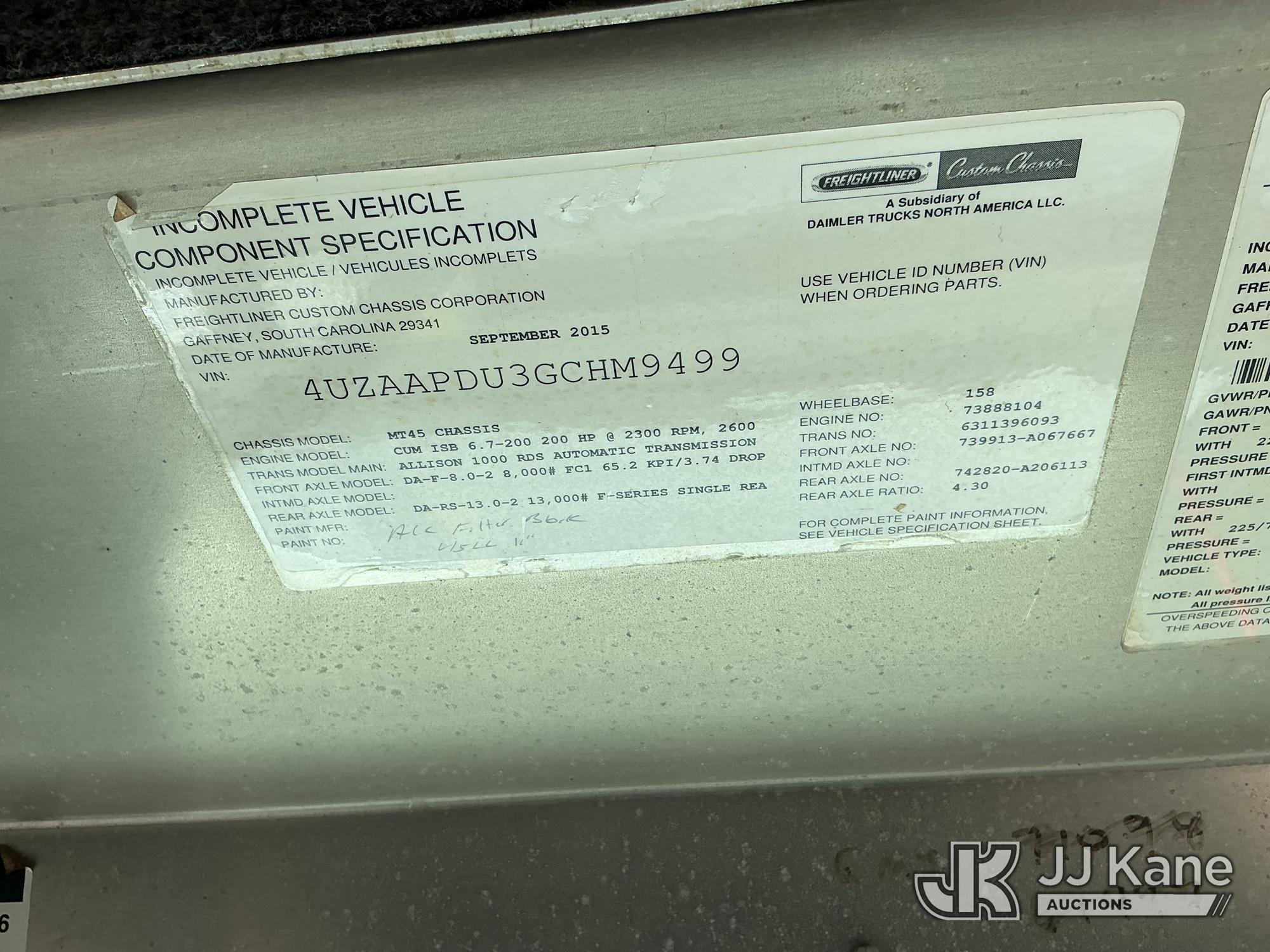 2016 Freightliner MT45 CHASSIS