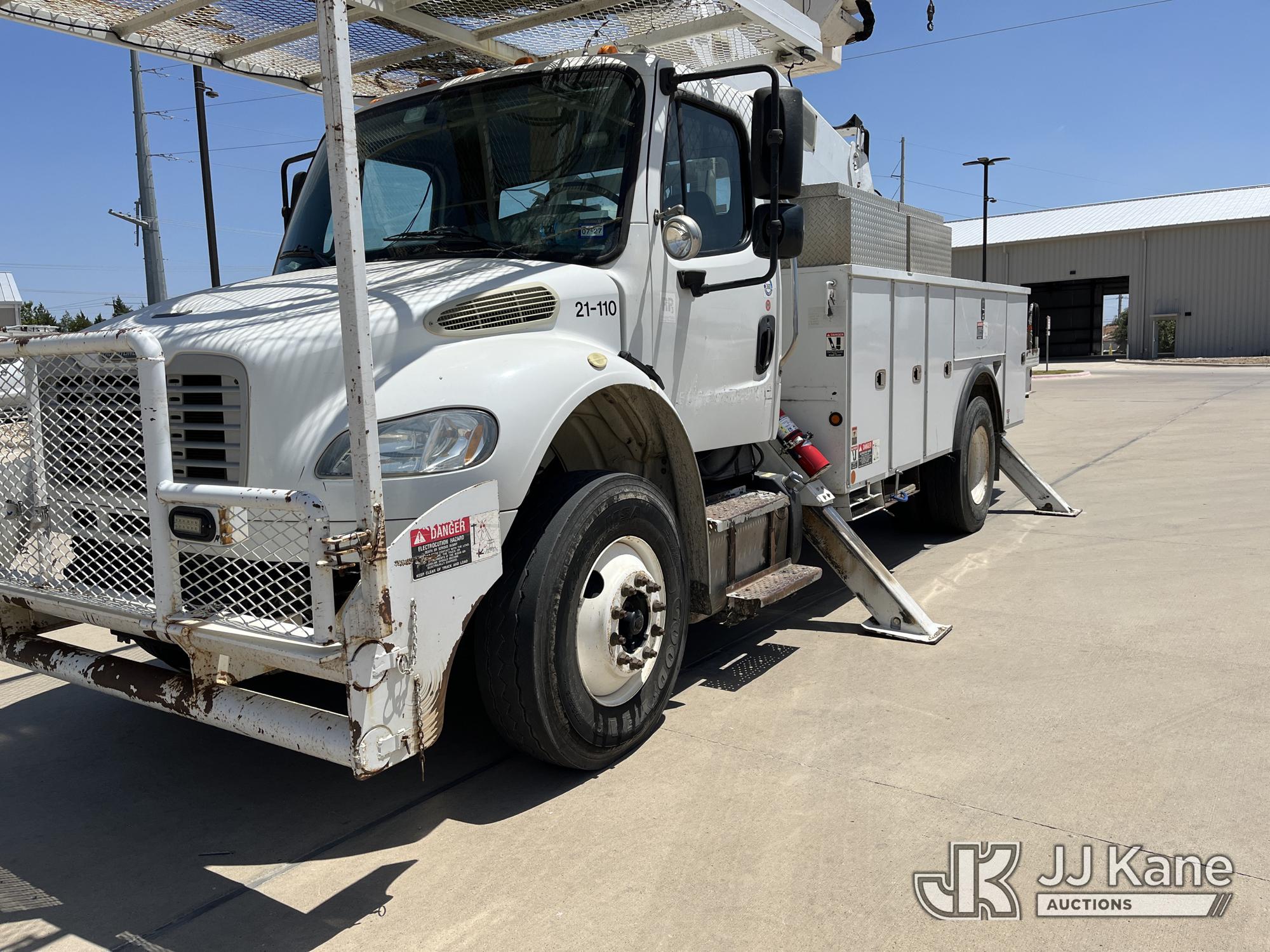 Altec AA755, Material Handling Bucket Truck rear mounted on 2013 Freightliner M2 106 Utility Truck, Utility Company Owned & Maintained