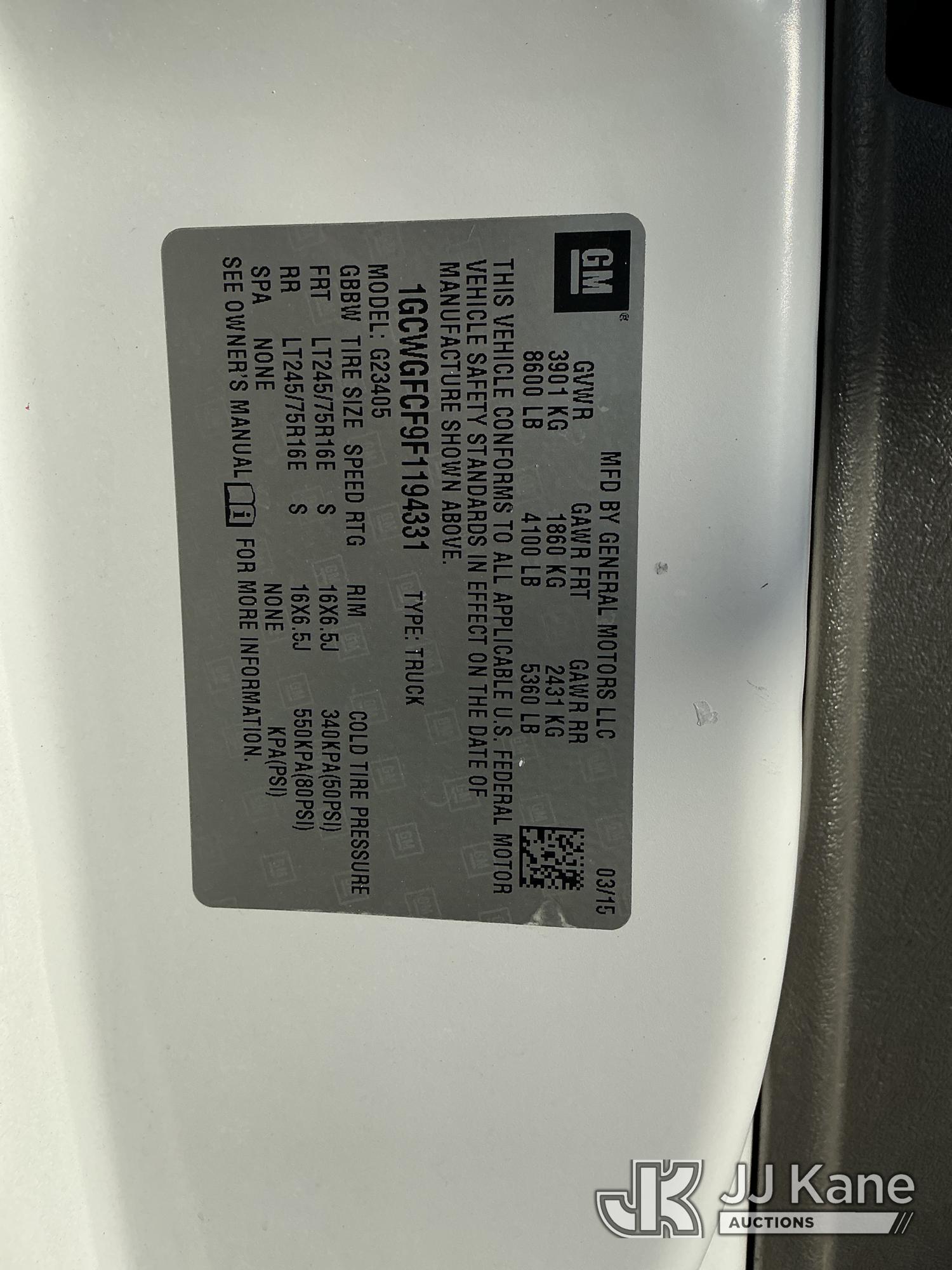 2015 Chevrolet EXPRESS G2500