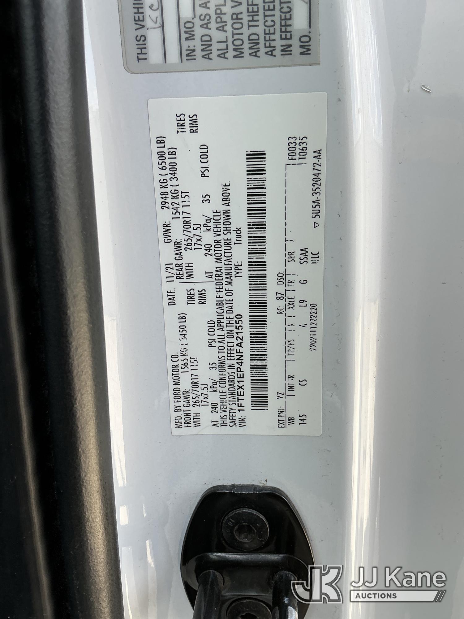 2022 Ford F150 4X4