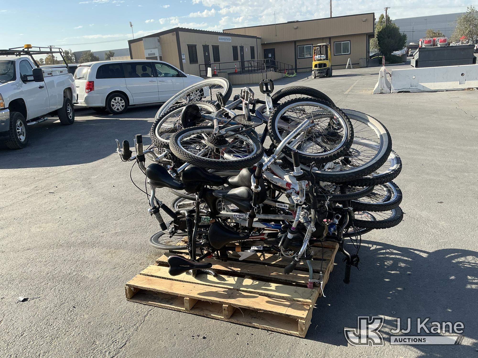 (1 Pallet) Bicycles (Used) NOTE: This unit is being sold AS IS/WHERE IS via Timed Auction and is located in Jurupa Valley