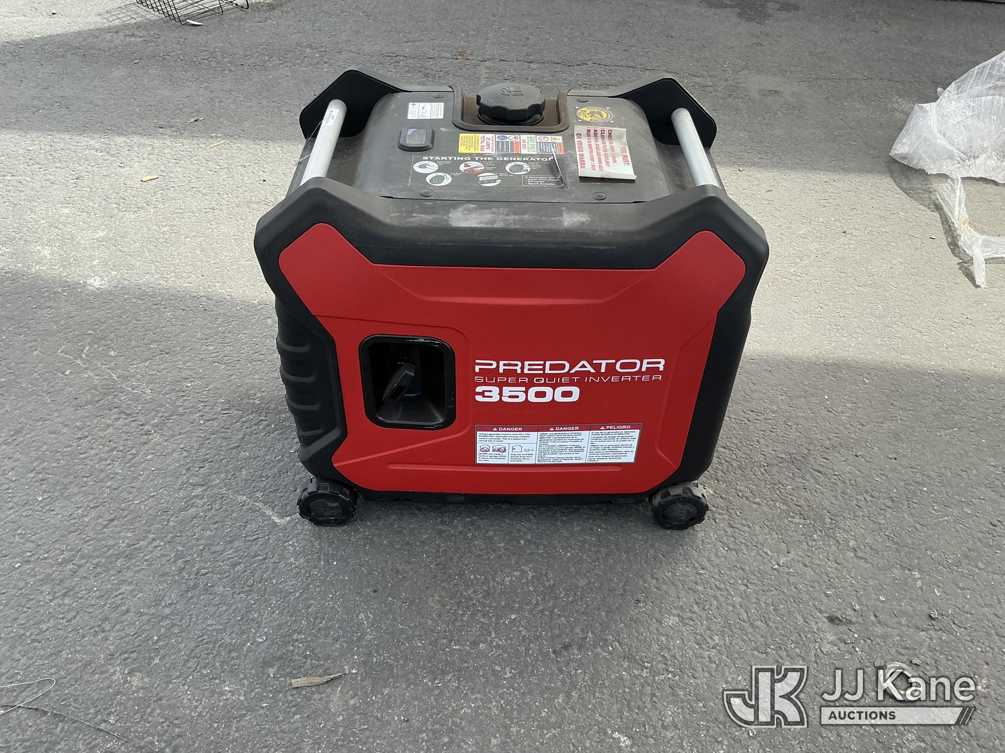Predator Inverter 3500 Generator (Used) NOTE: This unit is being sold AS IS/WHERE IS via Timed Auction and is located in Jurupa Valley