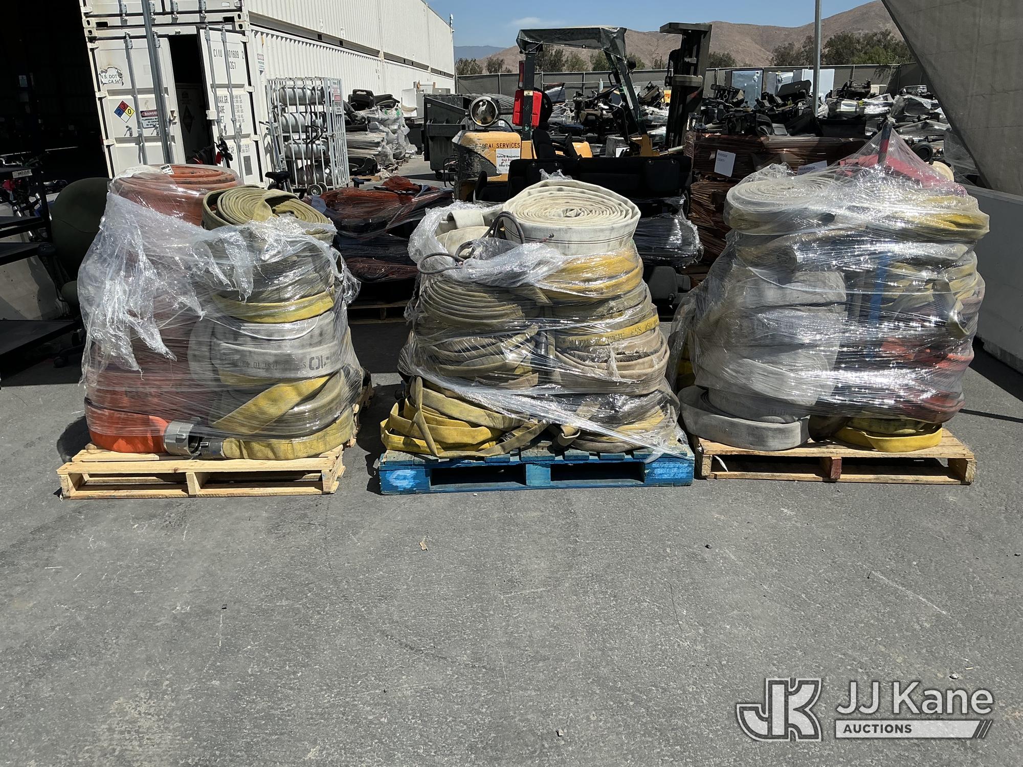 (3 Pallets) Fire Hoses (Used ) NOTE: This unit is being sold AS IS/WHERE IS via Timed Auction and is located in Jurupa Valley