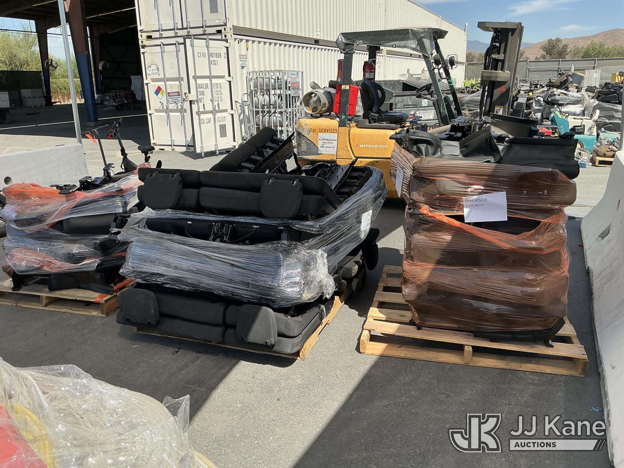 (3 Pallets) Car Interior Seats (Used) NOTE: This unit is being sold AS IS/WHERE IS via Timed Auction and is located in Jurupa Valley