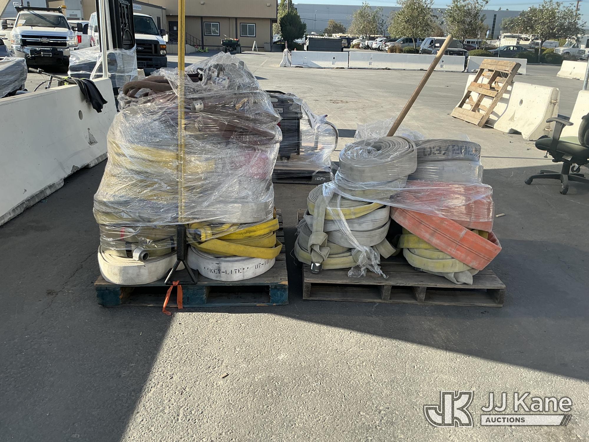 (2 Pallets) Fire Hoses (Used) NOTE: This unit is being sold AS IS/WHERE IS via Timed Auction and is located in Jurupa Valley