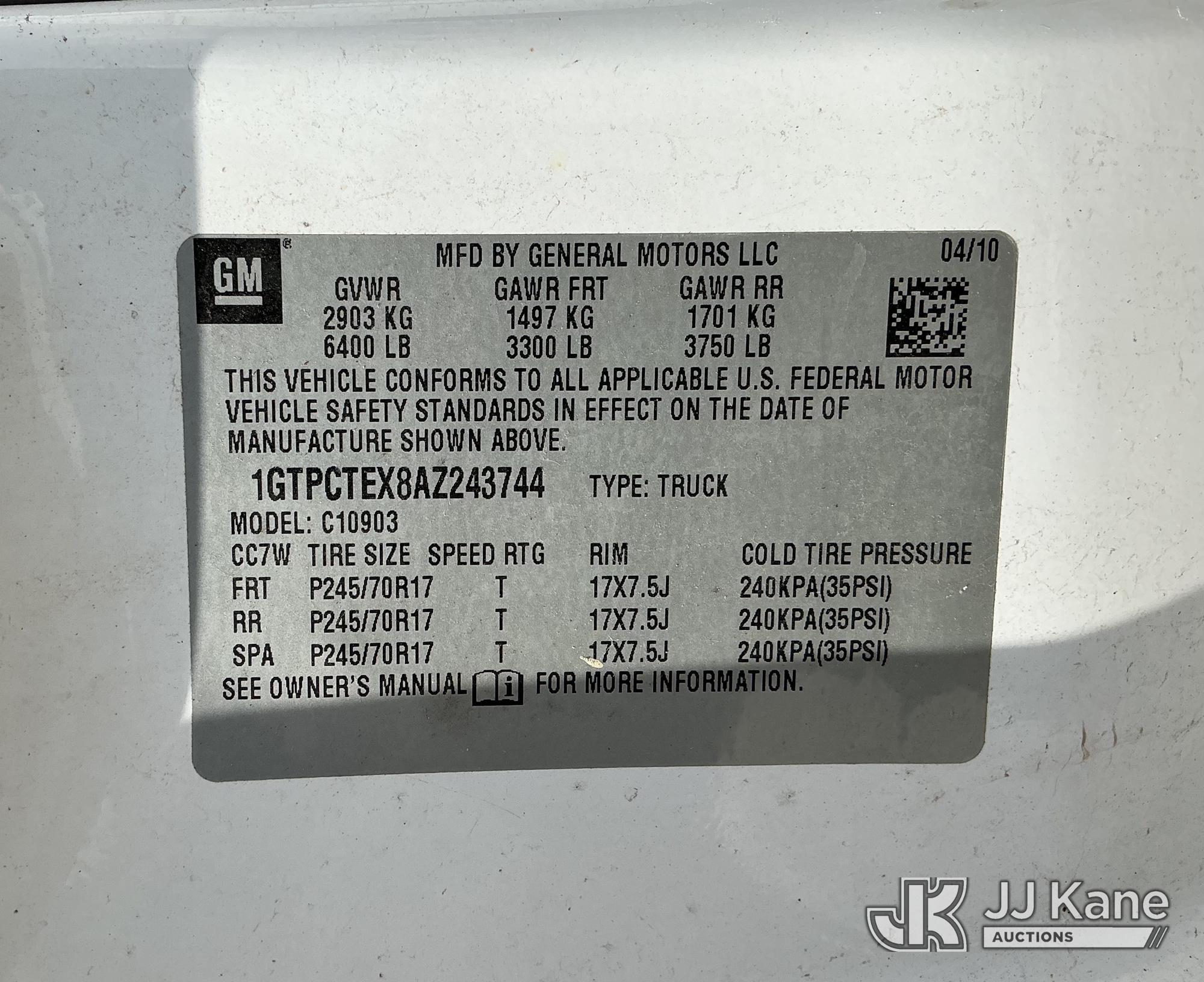 2010 GMC SIERRA 1500 2WD