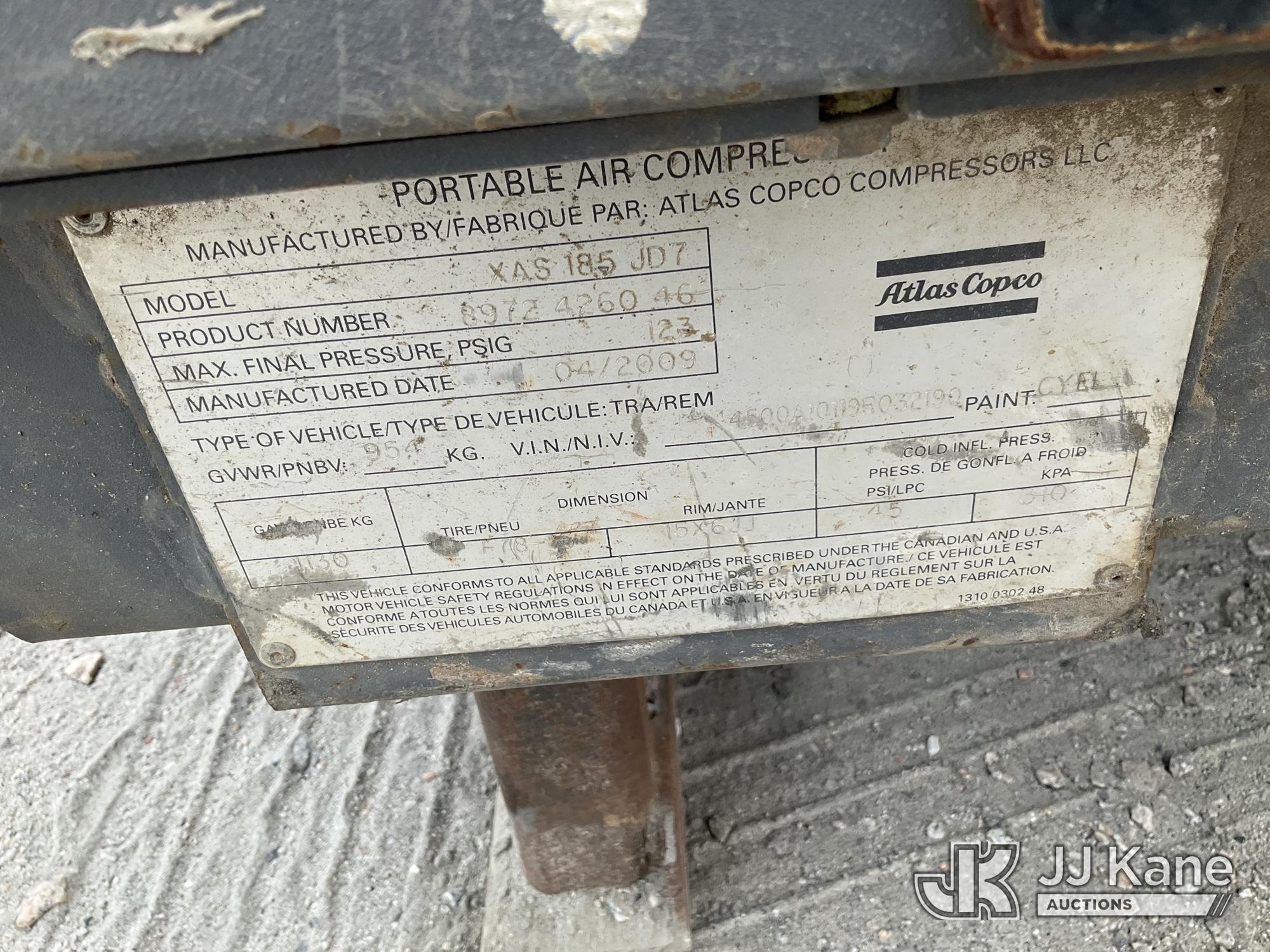 2009 Atlas Copco XAS185 JD7