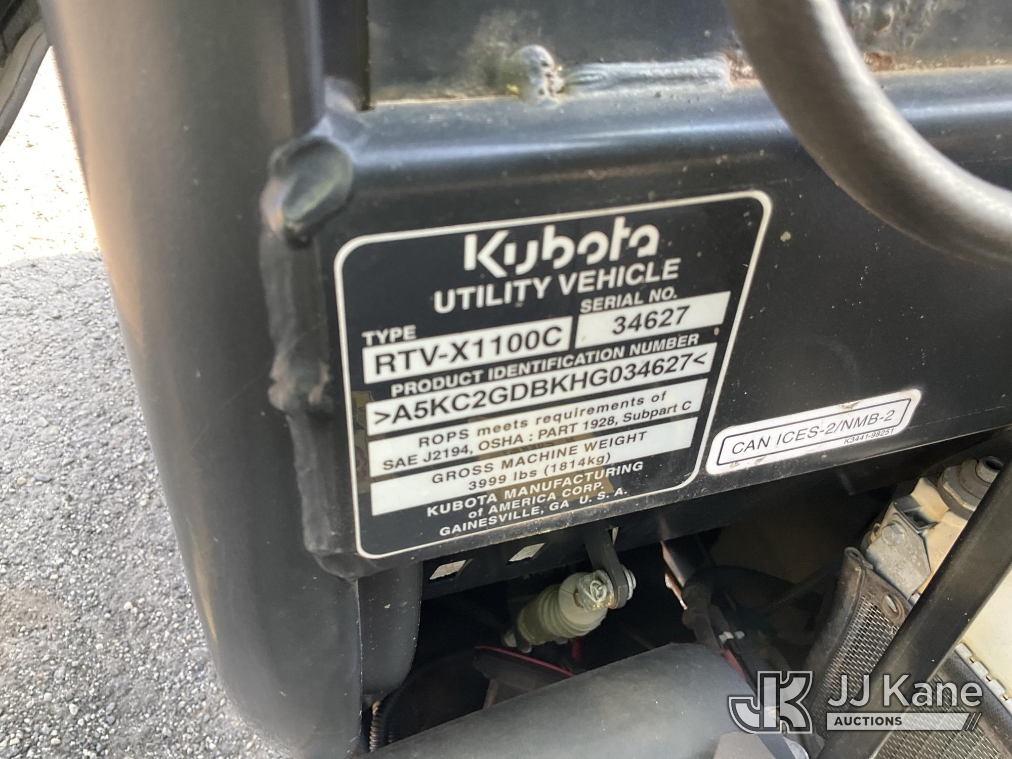 2017 Kubota RTVX1100 4X4