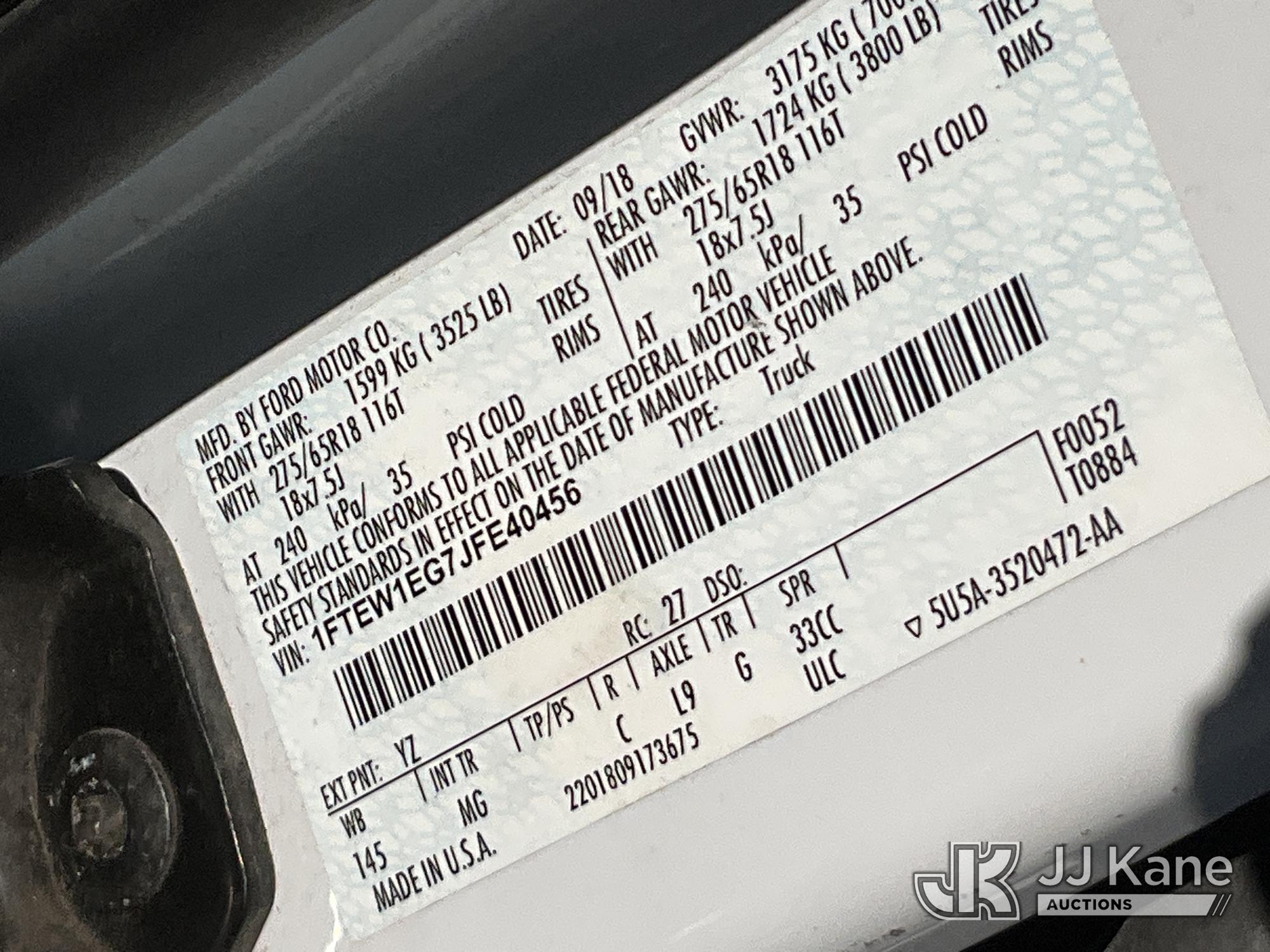 2018 Ford F150 4X4
