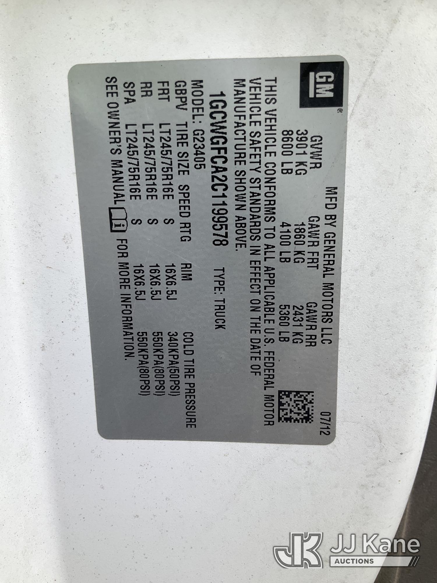 2012 Chevrolet Express G2500