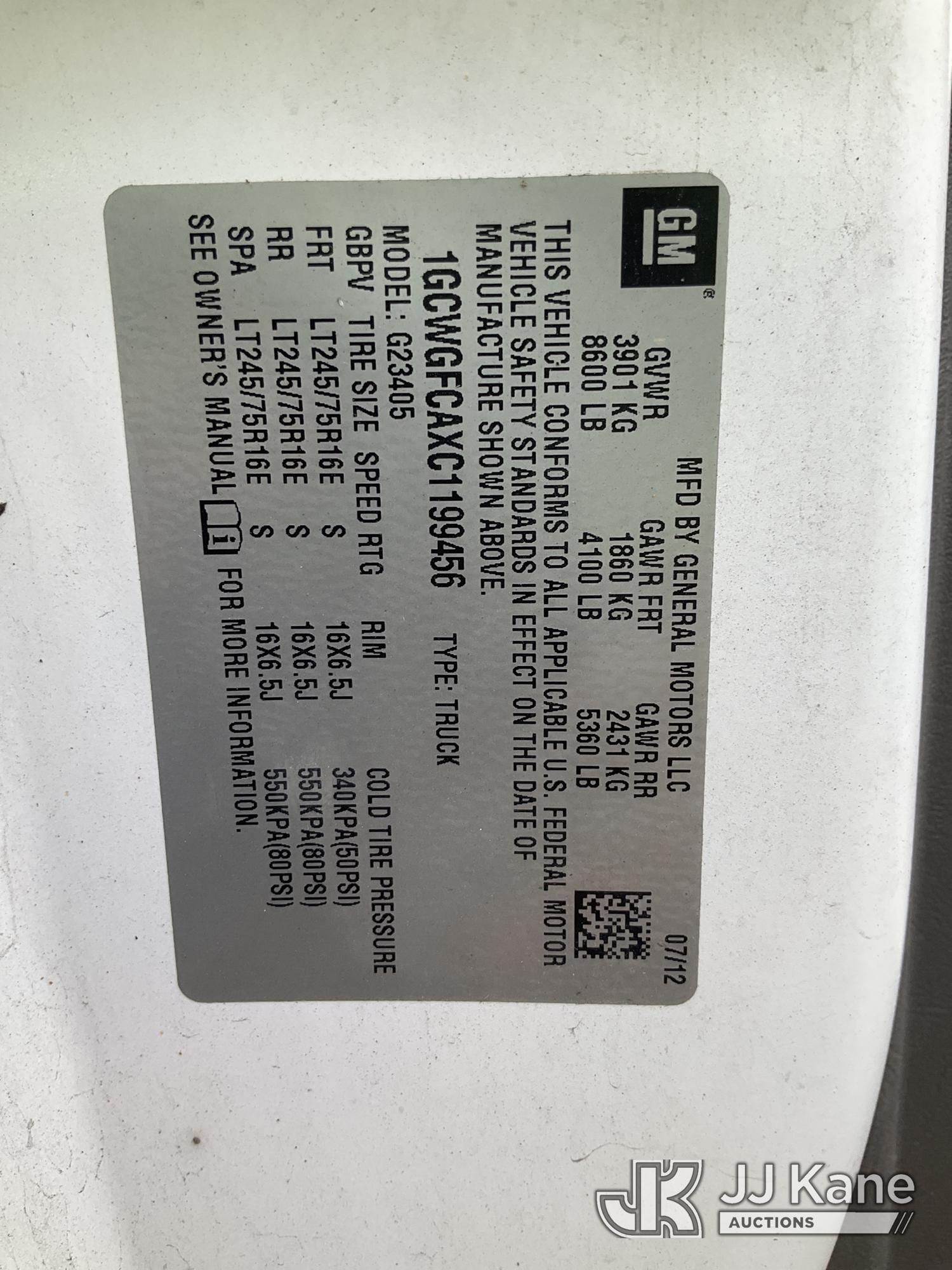 2012 Chevrolet Express G2500