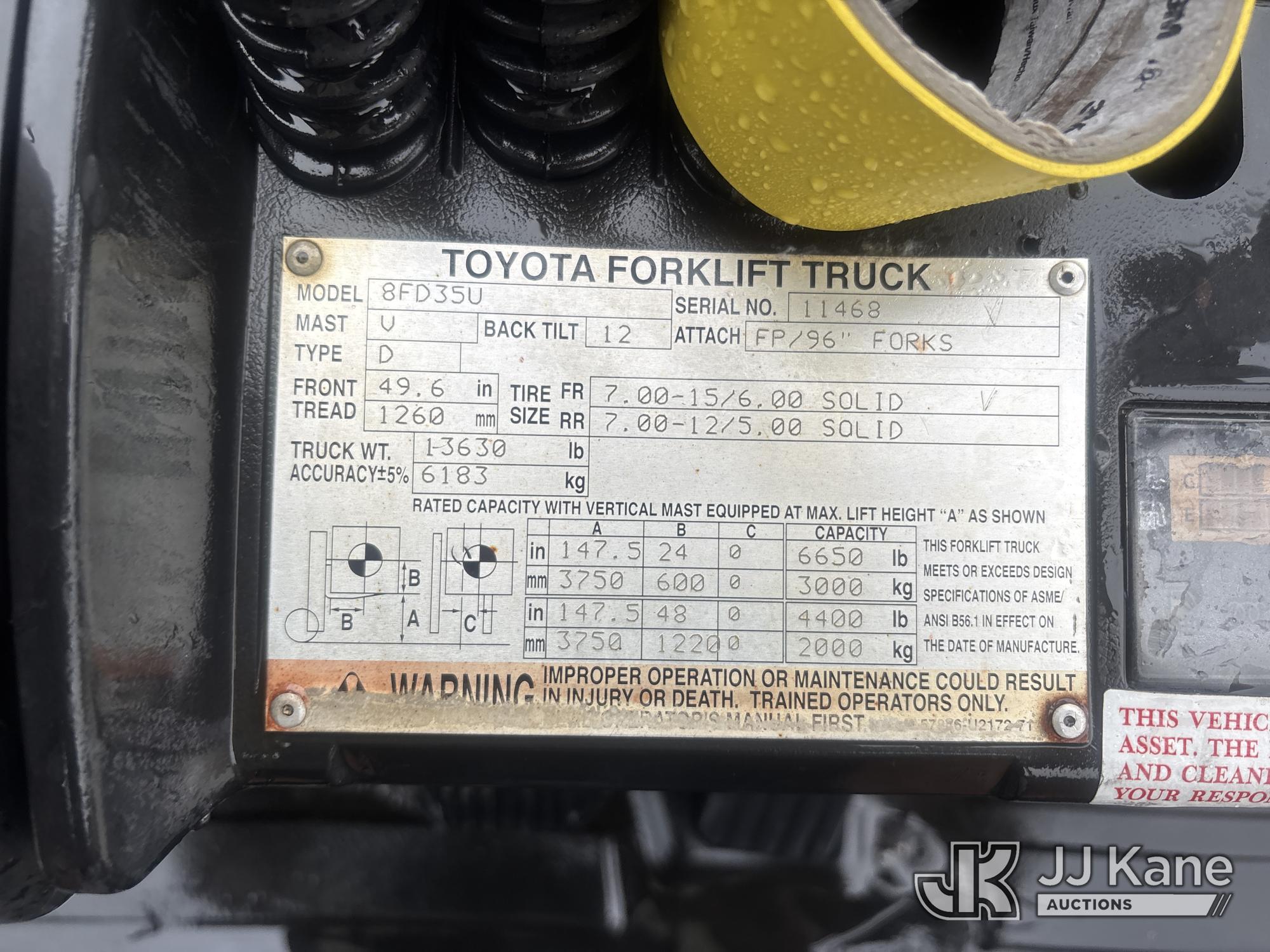 2016 Toyota 8FD35U