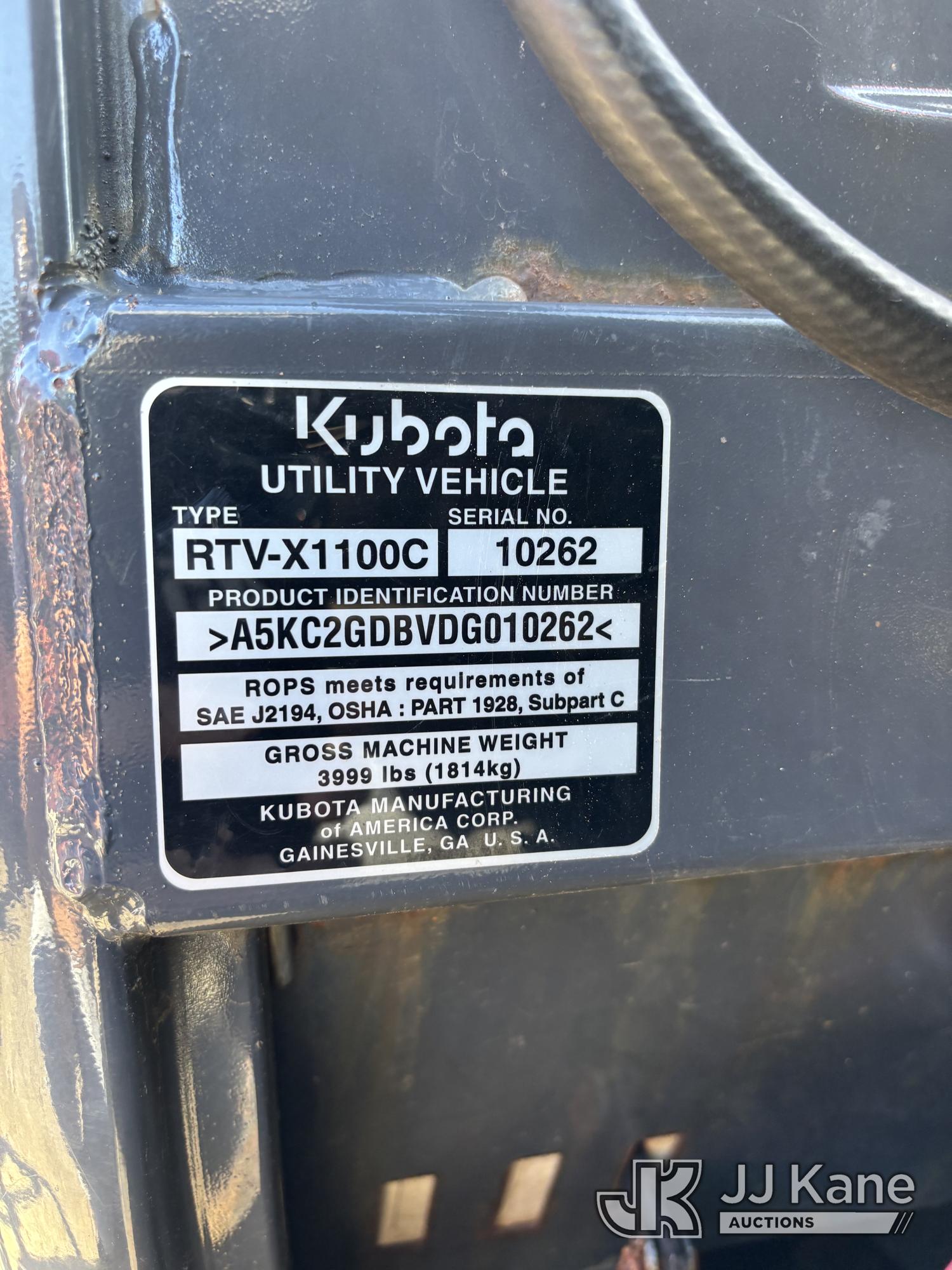 2014 Kubota RTV-X1100C 4X4