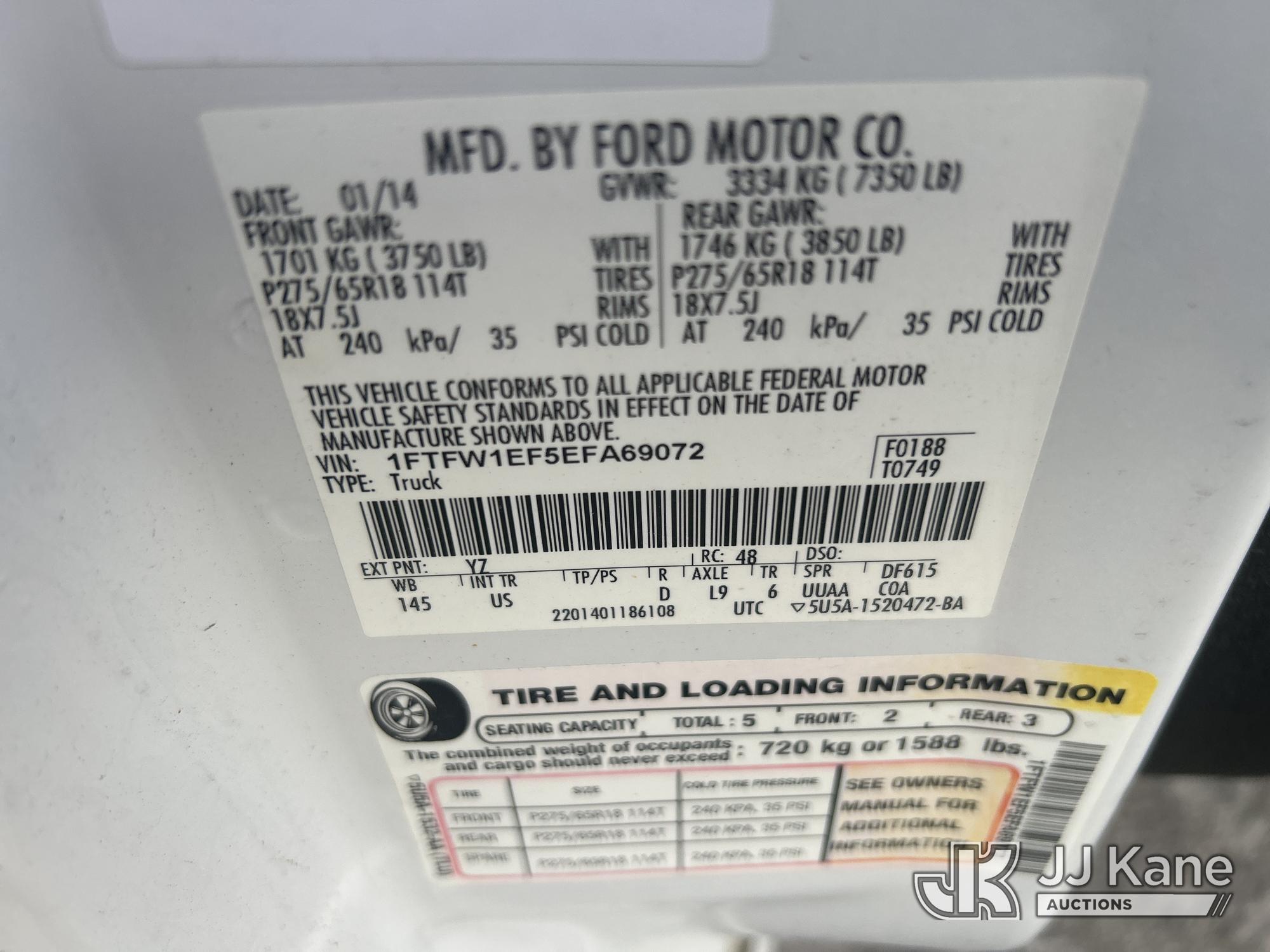 2014 Ford F150 4X4