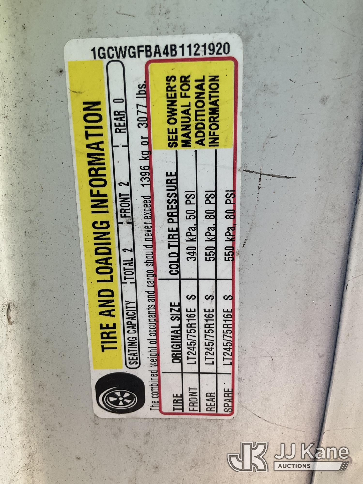 2011 Chevrolet EXPRESS G2500