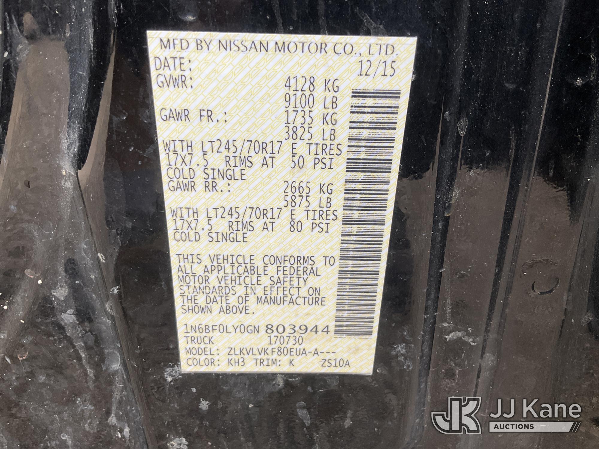2016 Nissan NV Cargo