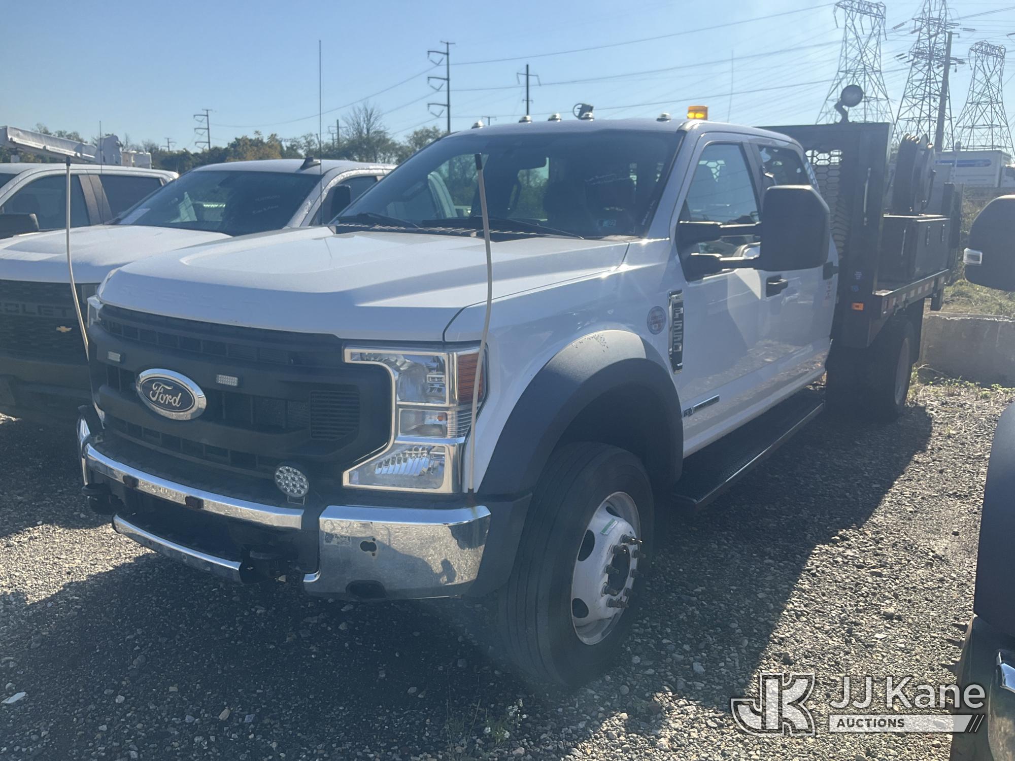2021 Ford F550 4x4 Crew-Cab Flatbed/Service Truck (1640537)