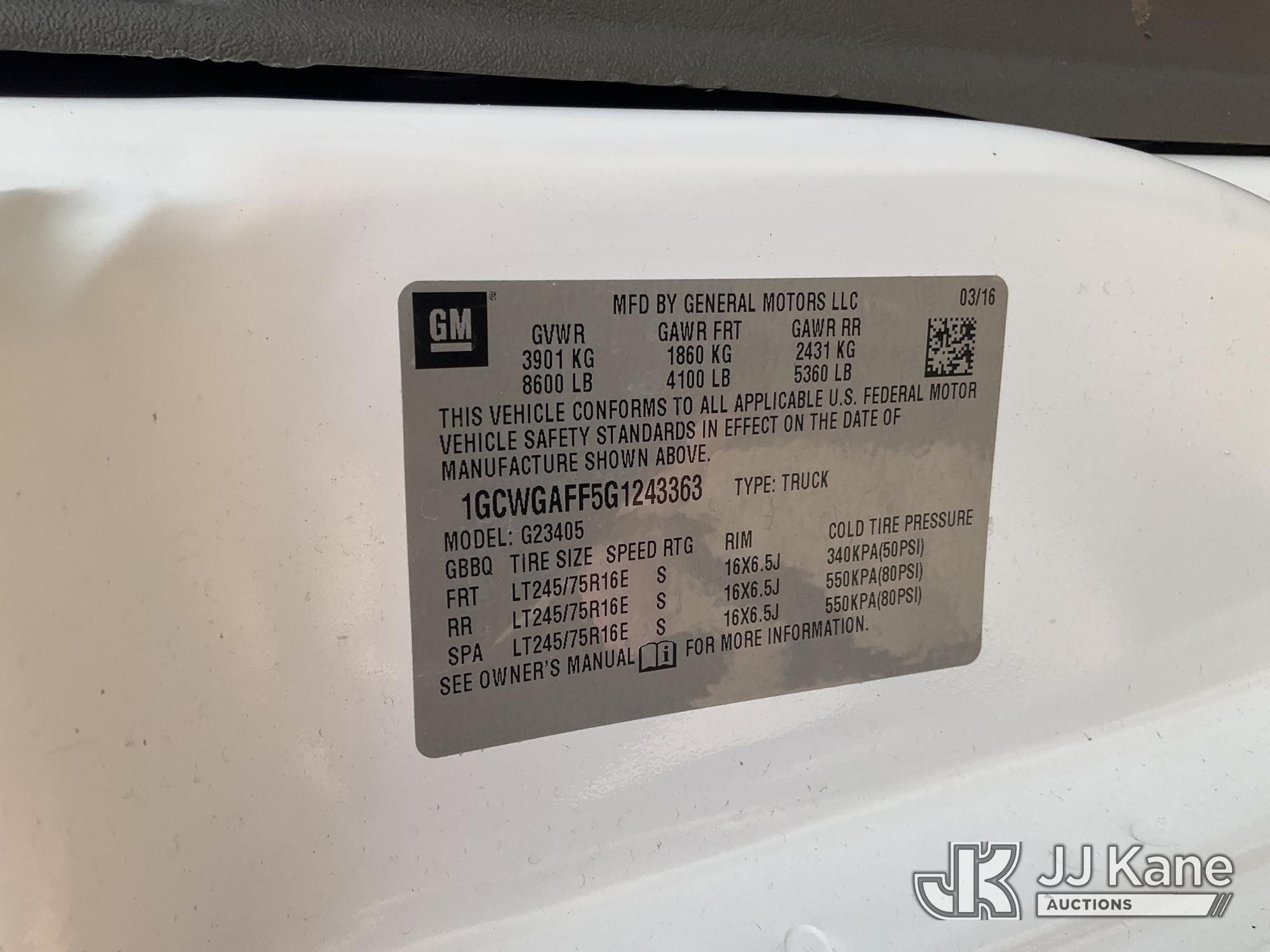 2016 Chevrolet Express G2500