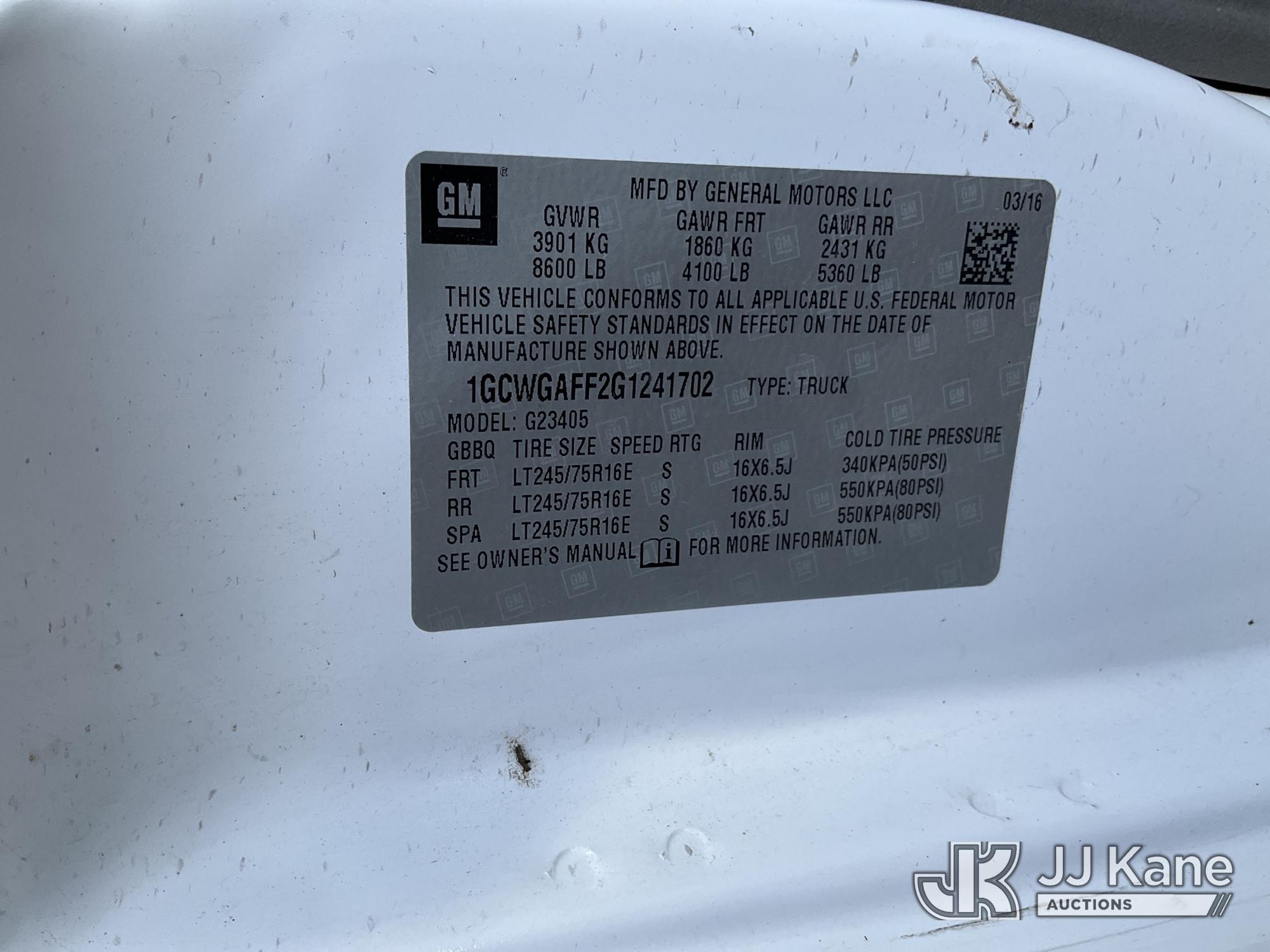 2016 Chevrolet Express G2500