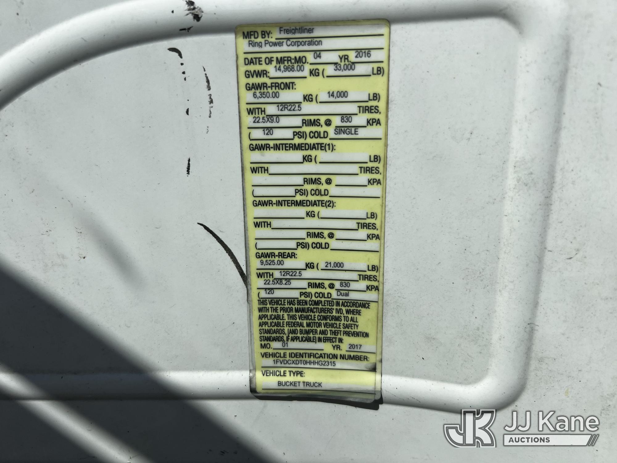 2017 Freightliner M2 106 4x4