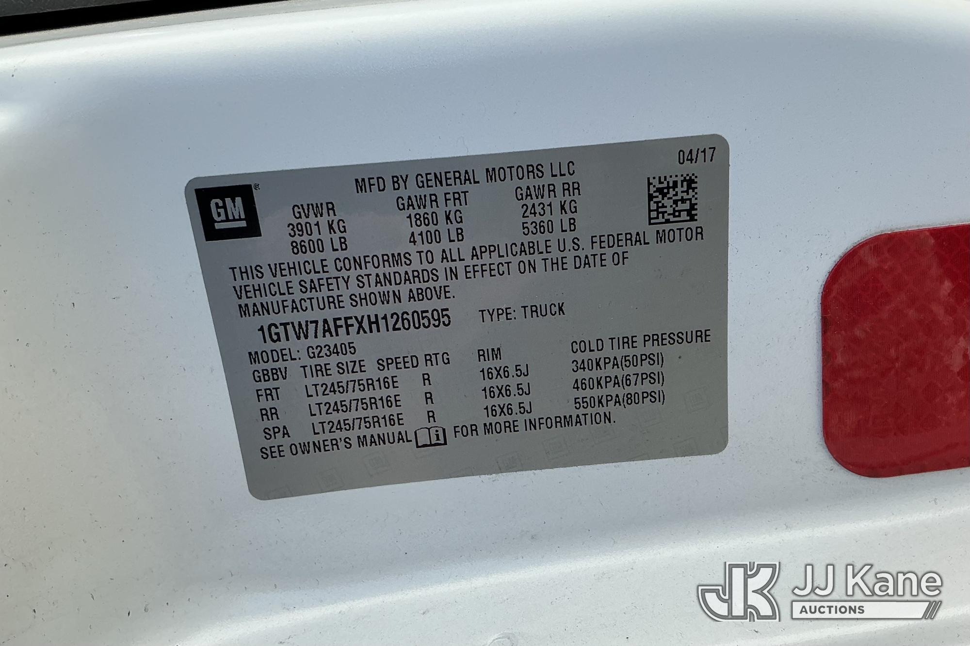 2017 GMC SAVANA G2500