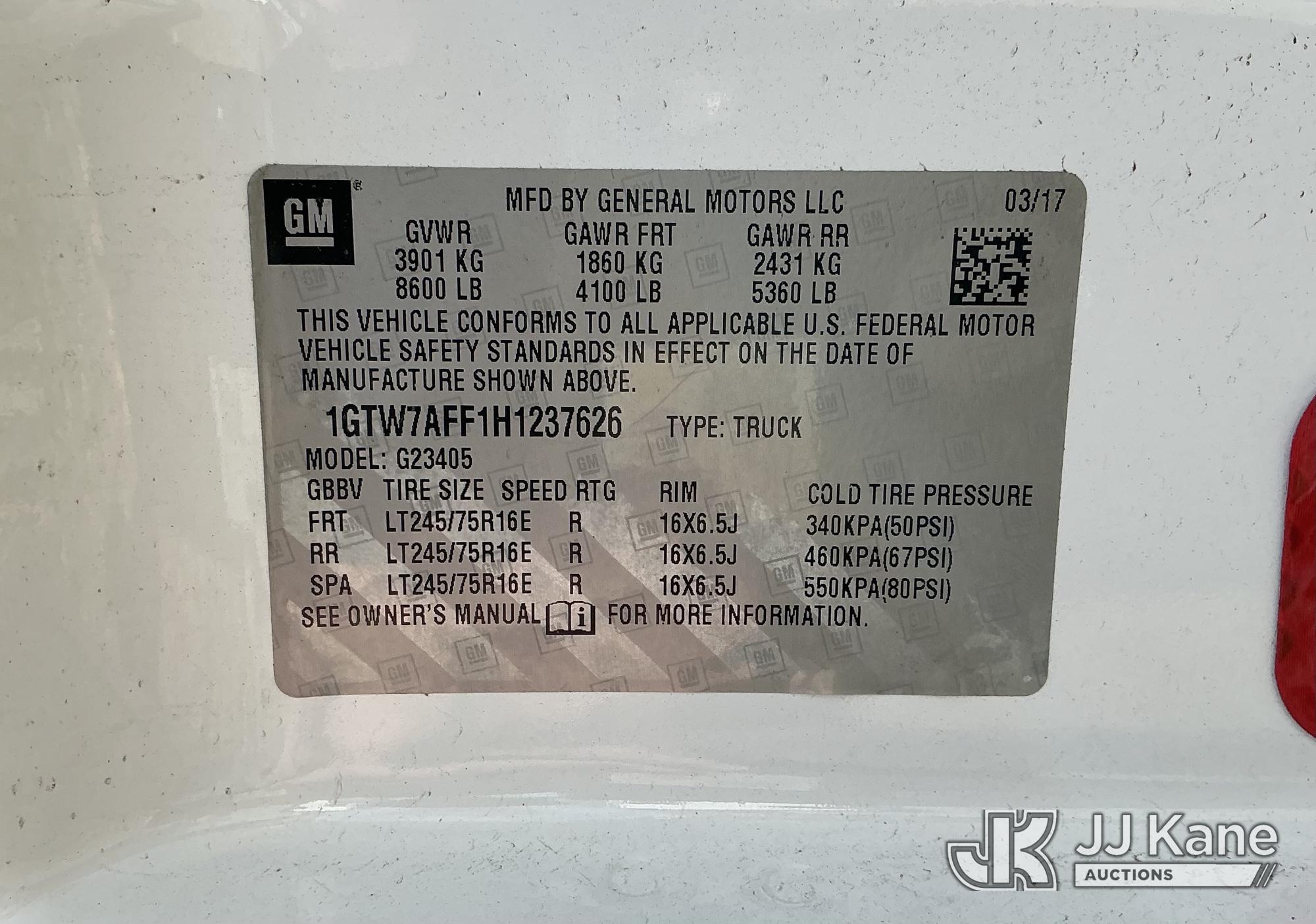 2017 GMC SAVANA G2500