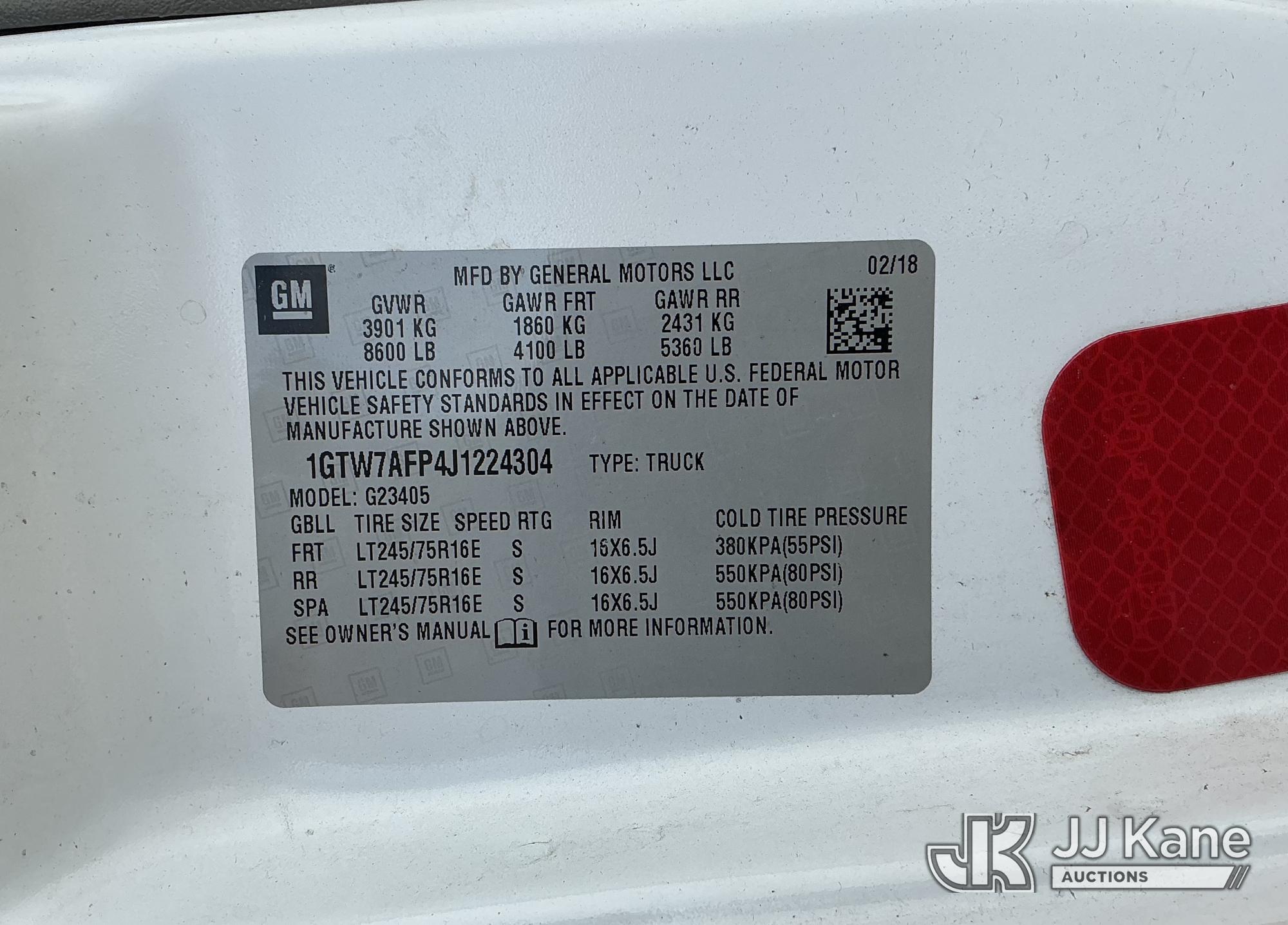 2018 GMC SAVANA G2500