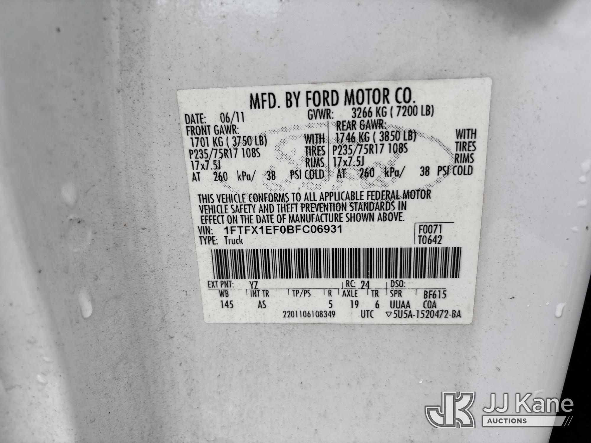 2011 Ford F150 4X4