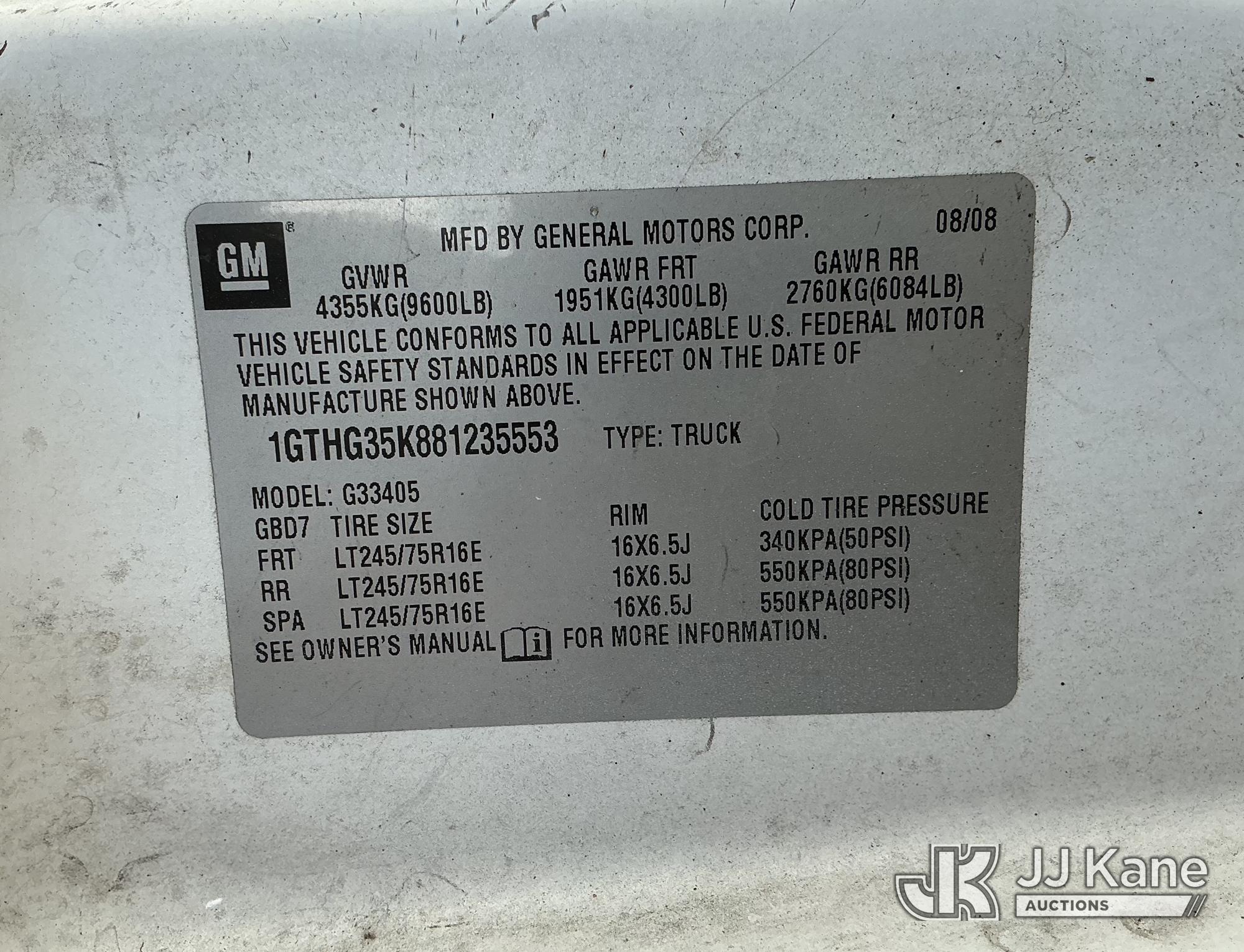 2008 GMC SAVANA G3500