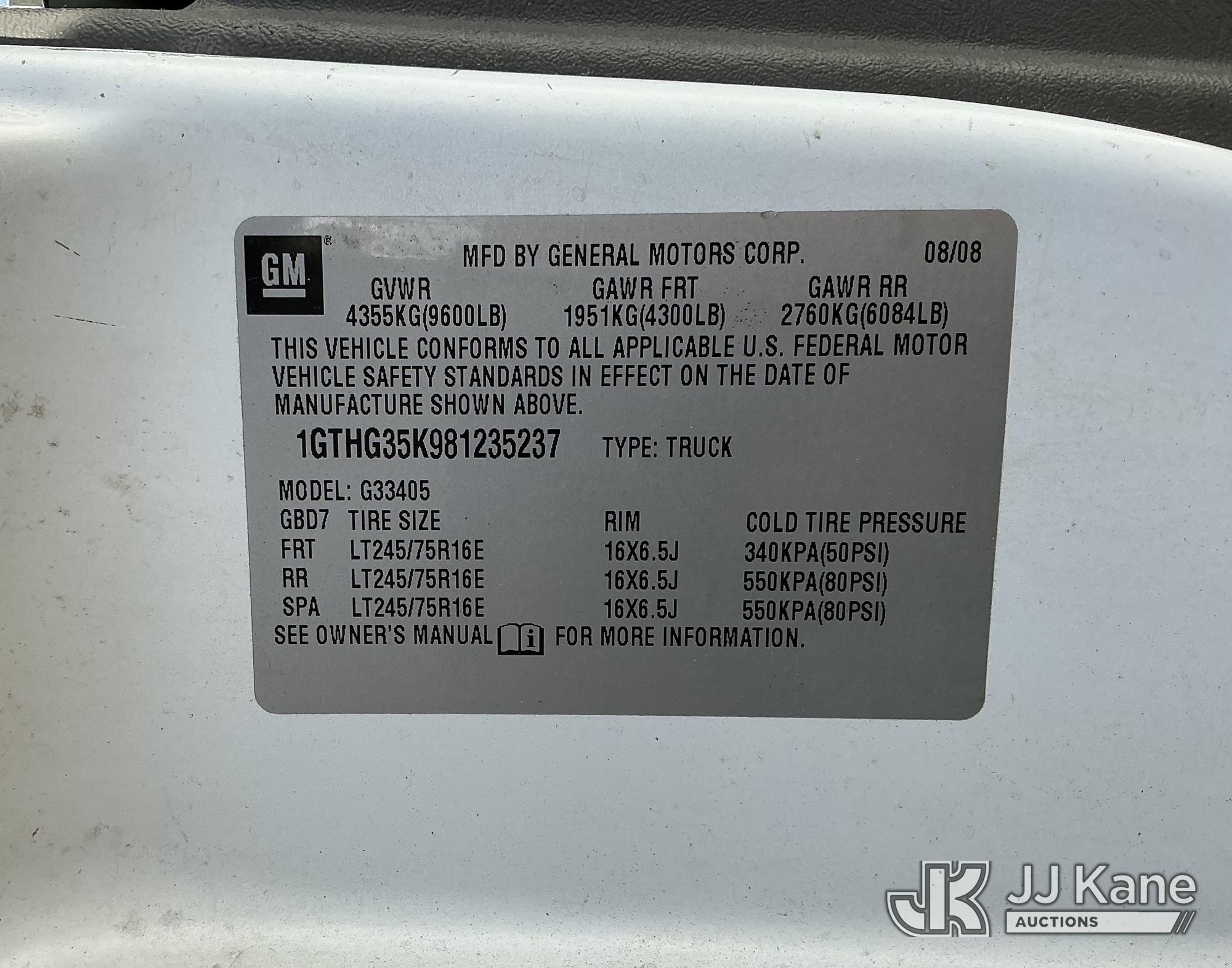 2008 GMC SAVANA G3500