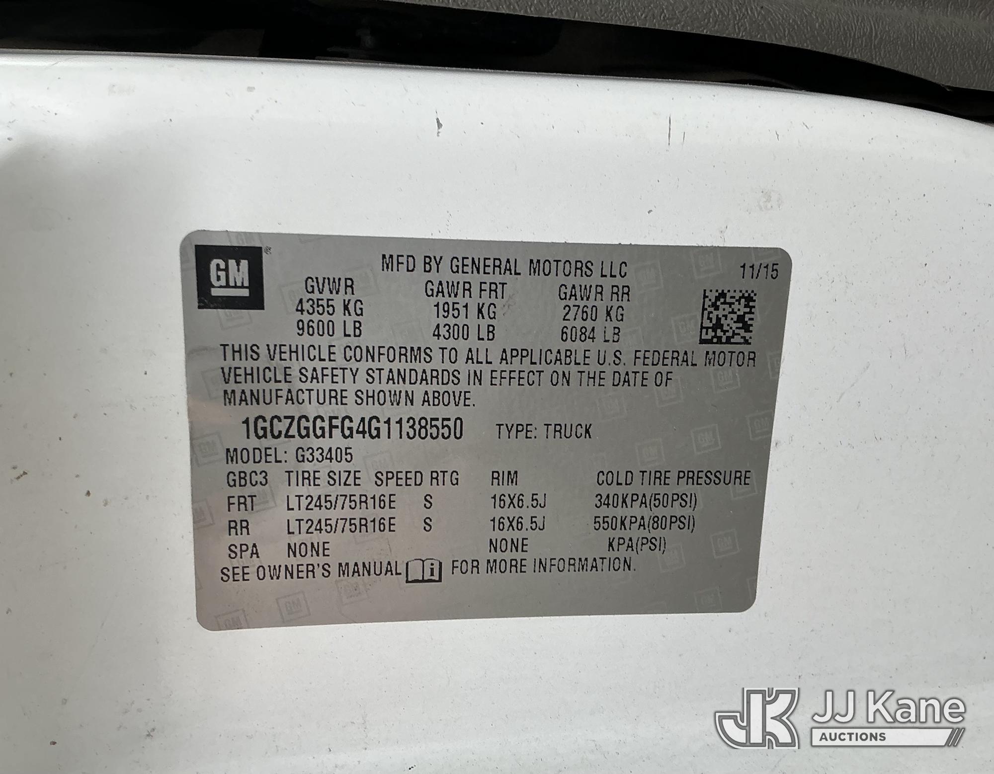 2016 Chevrolet EXPRESS G3500