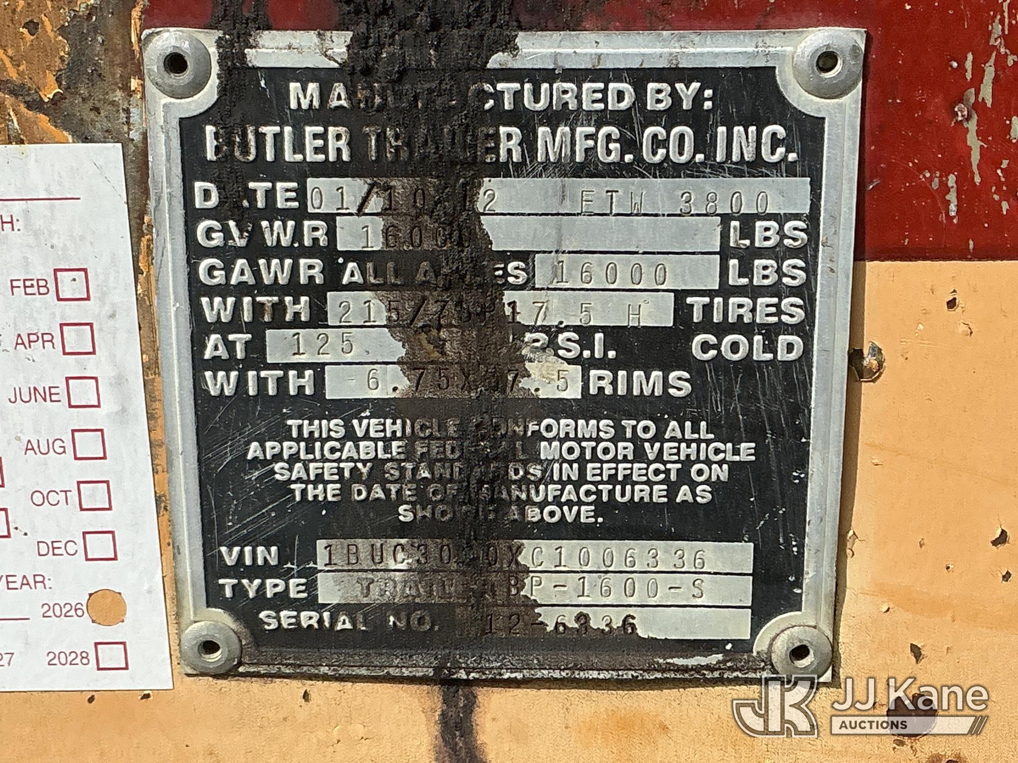 2012 Butler BP-1600-S