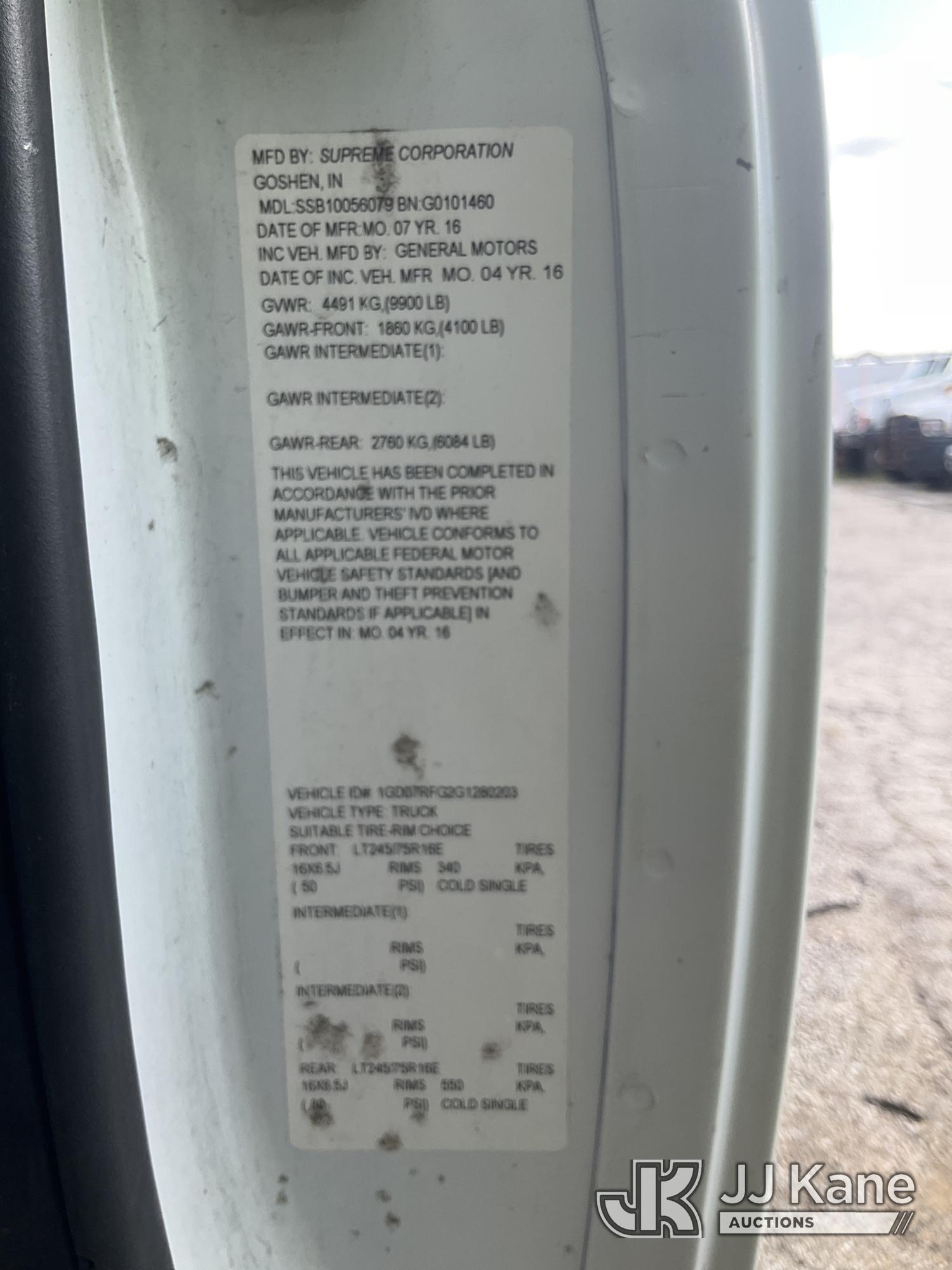 2016 GMC SAVANA G3500