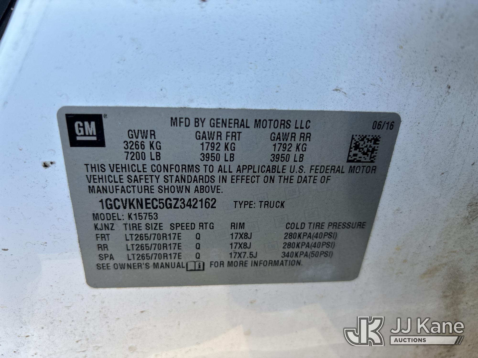 2016 Chevrolet SILVERADO 1500 4X4