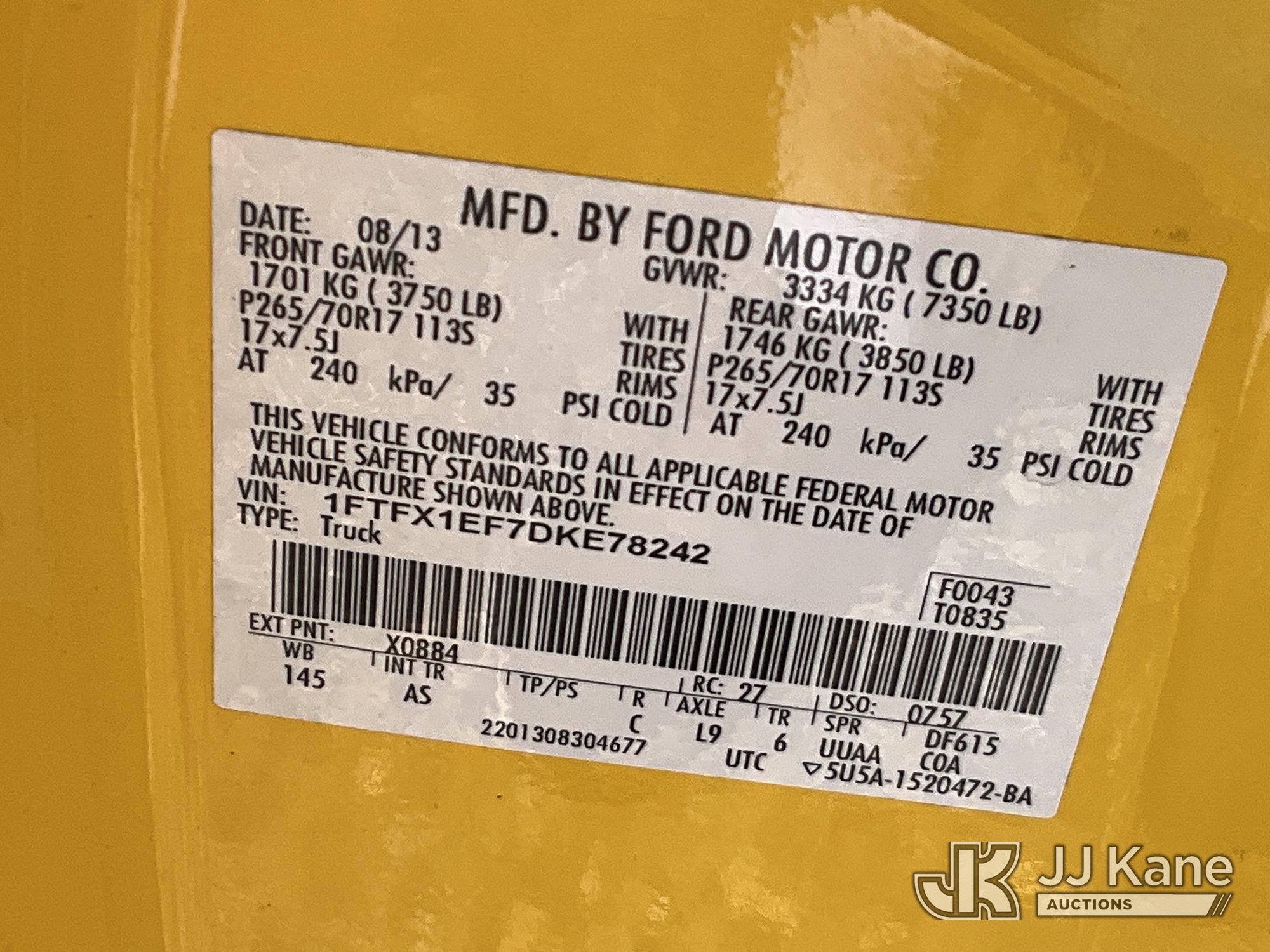 2013 Ford F150 4X4