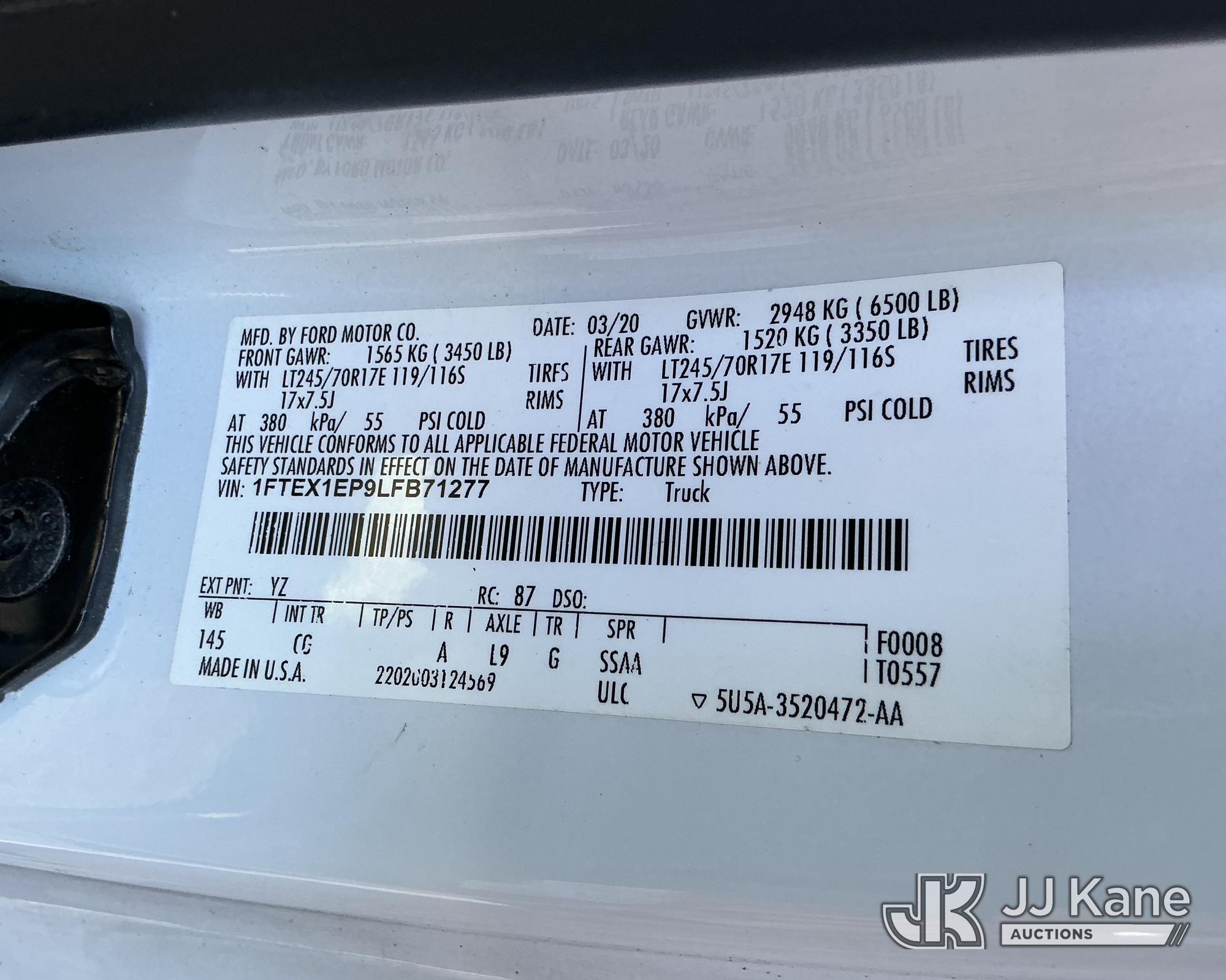 2020 Ford F150 4X4