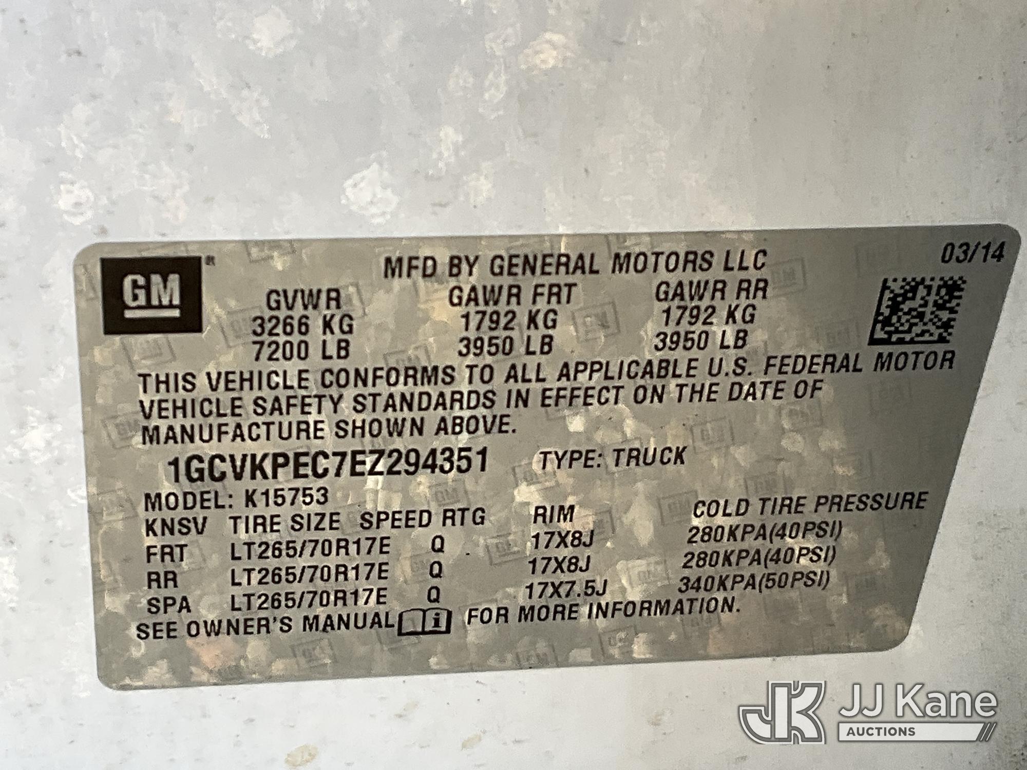2014 Chevrolet SILVERADO 1500 4X4