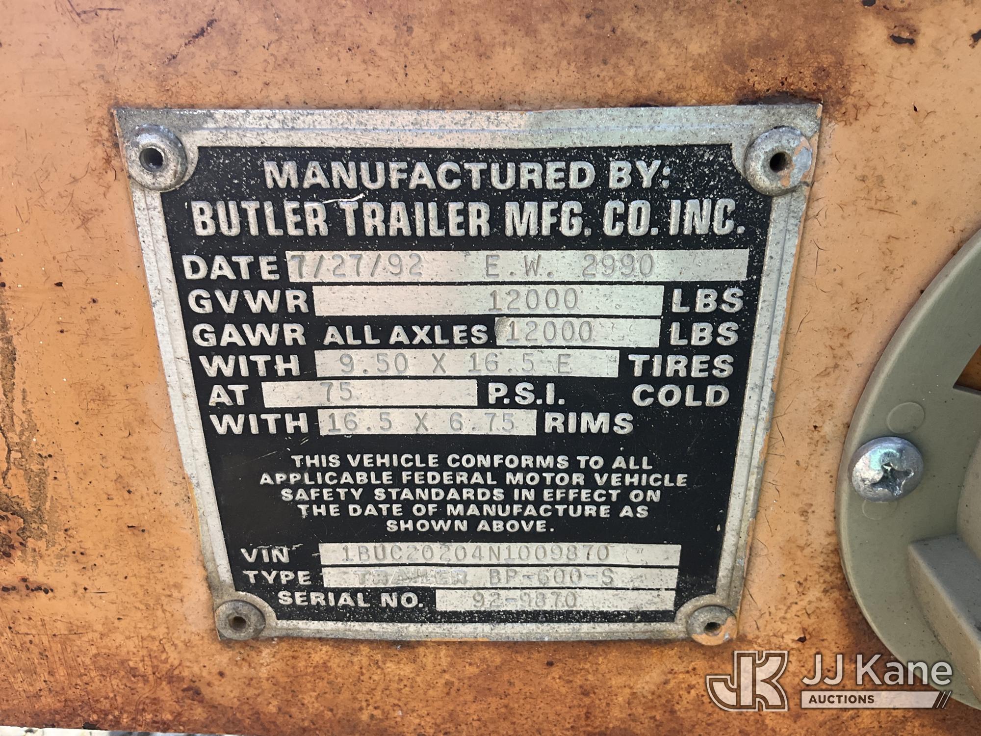1992 Butler BP600-S