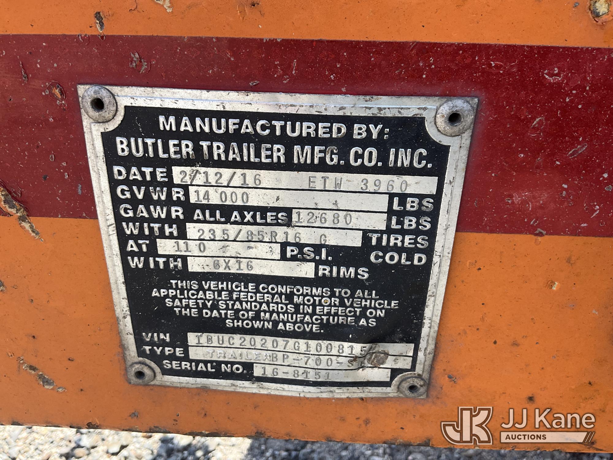 2016 Butler BP700S